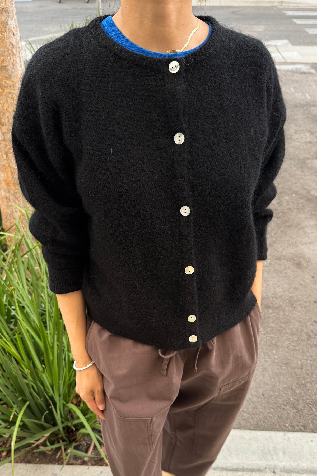 Ayla Mohair Cardigan - Onyx