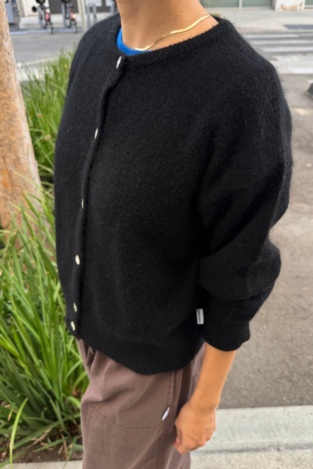 Ayla Mohair Cardigan - Onyx
