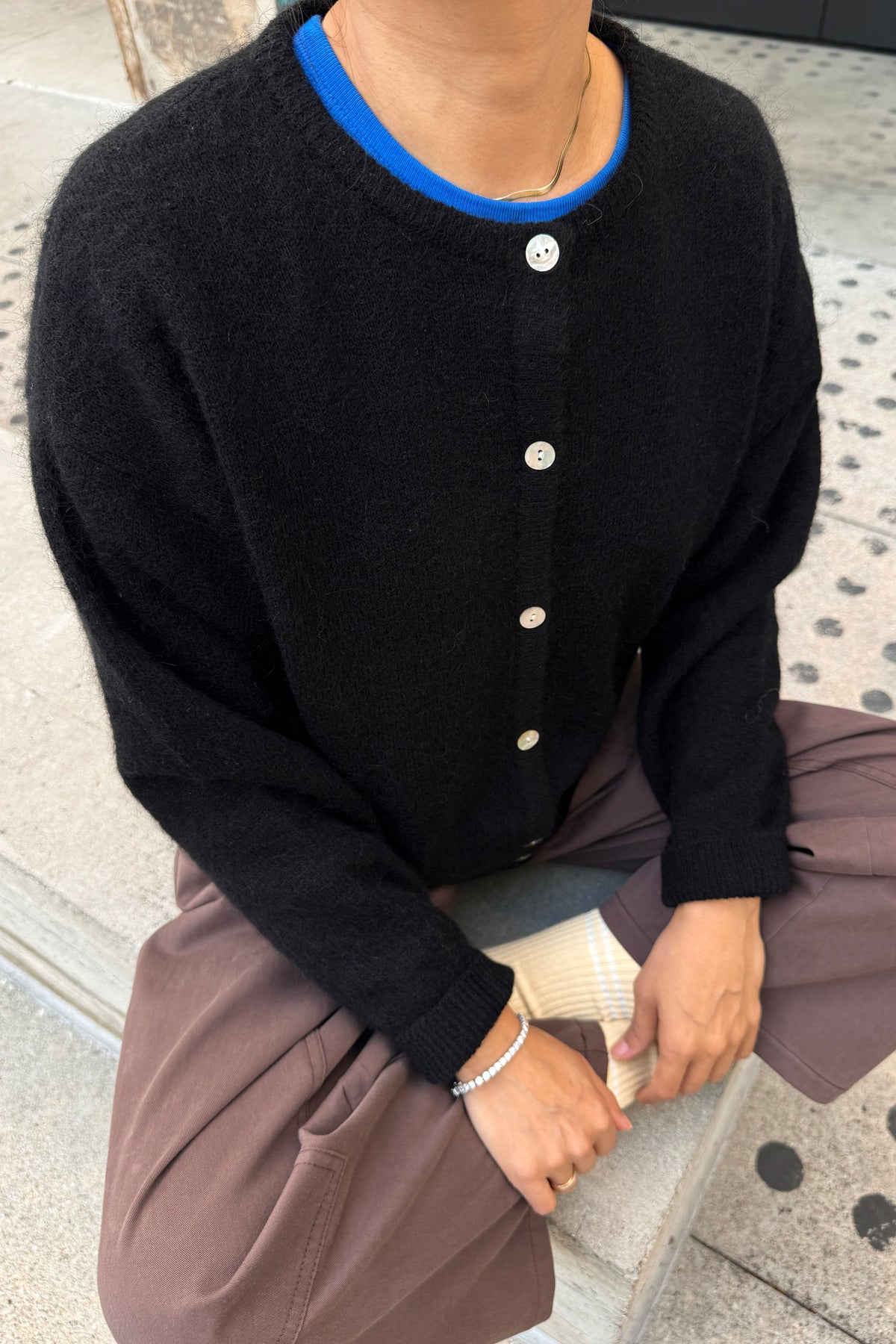 Ayla Mohair Cardigan - Onyx