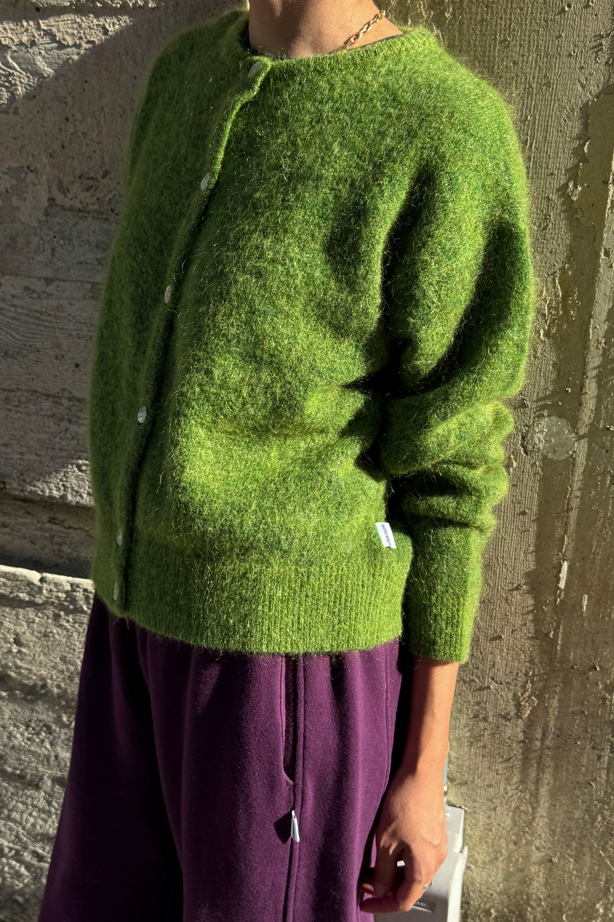 Ayla Mohair Cardigan - Artichoke