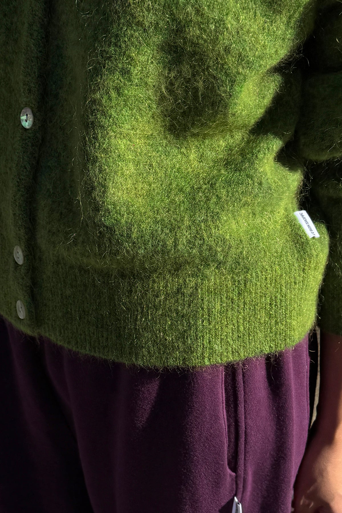 Ayla Mohair Cardigan - Artichoke
