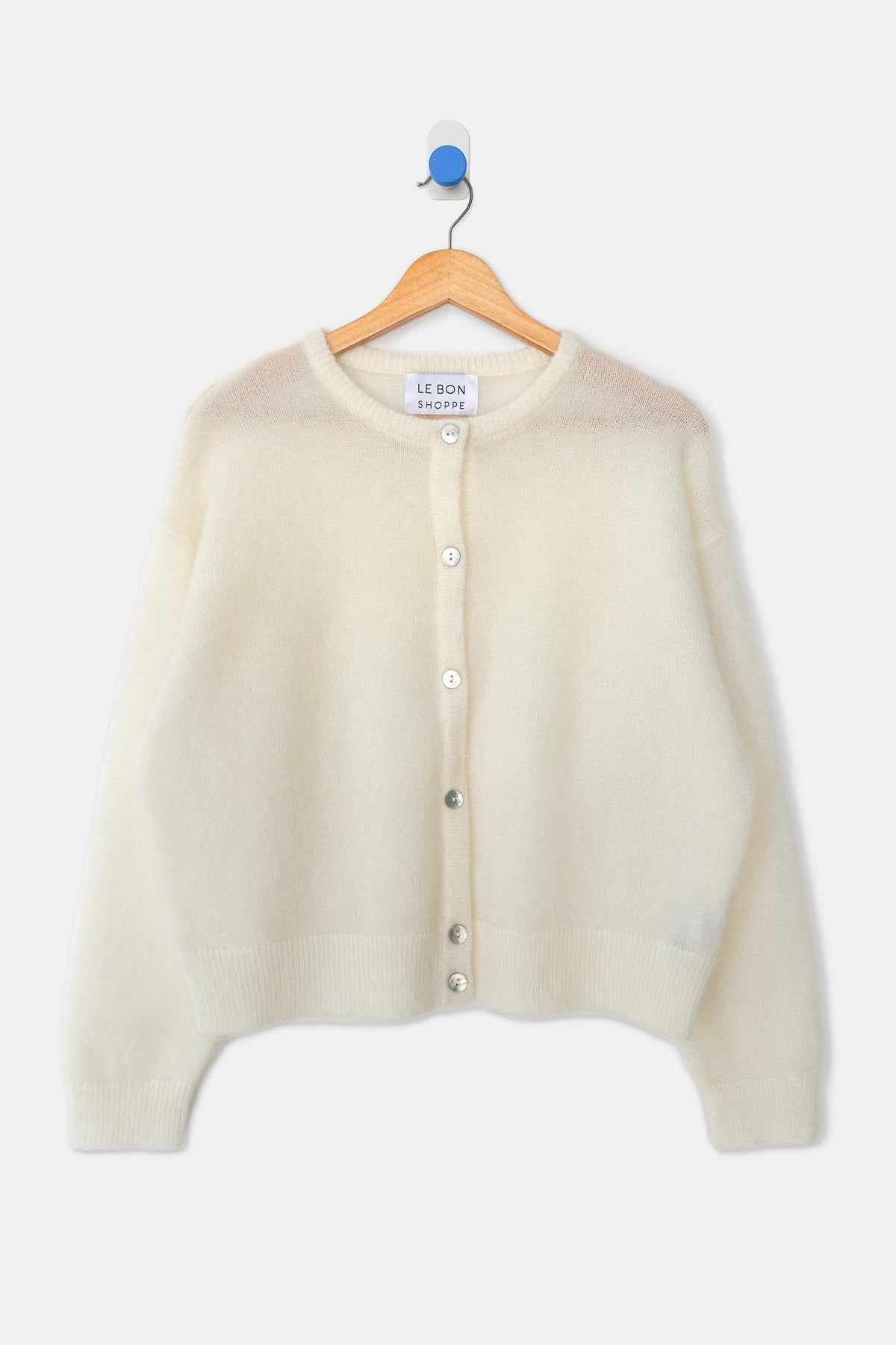 Ayla Mohair Cardigan - Pearl