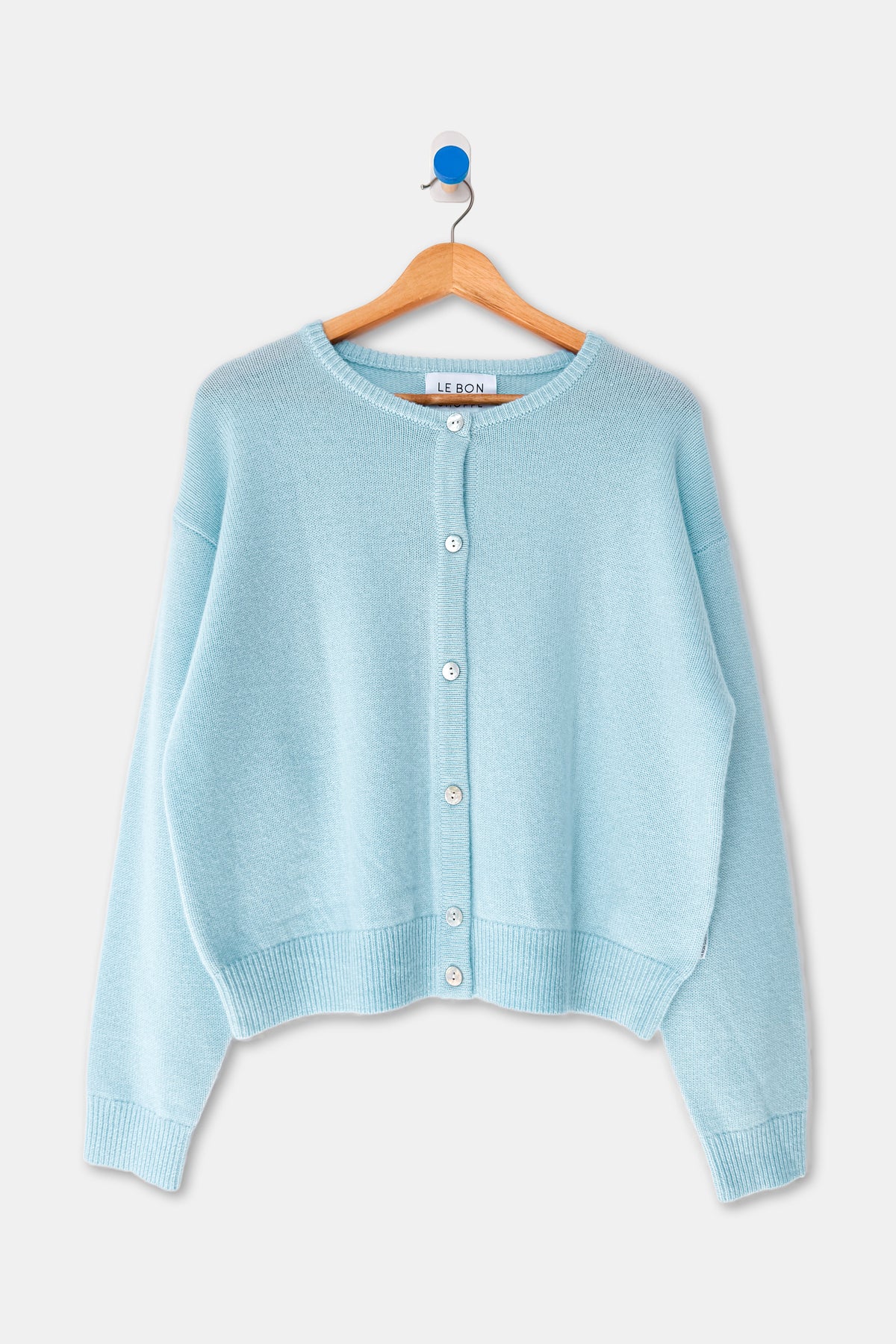 Bailey Cashmere Blend Cardigan - Baby Blue
