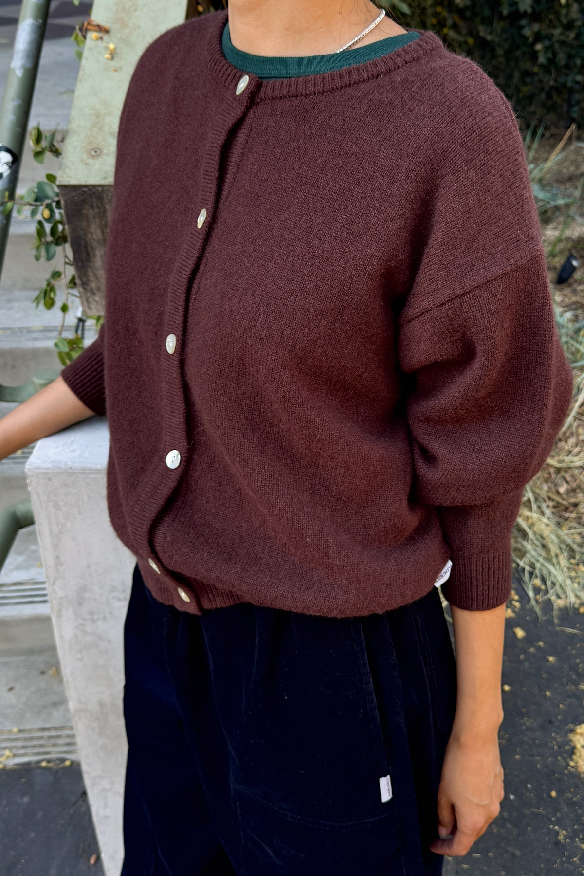 Bailey Cashmere Blend Cardigan - Espresso
