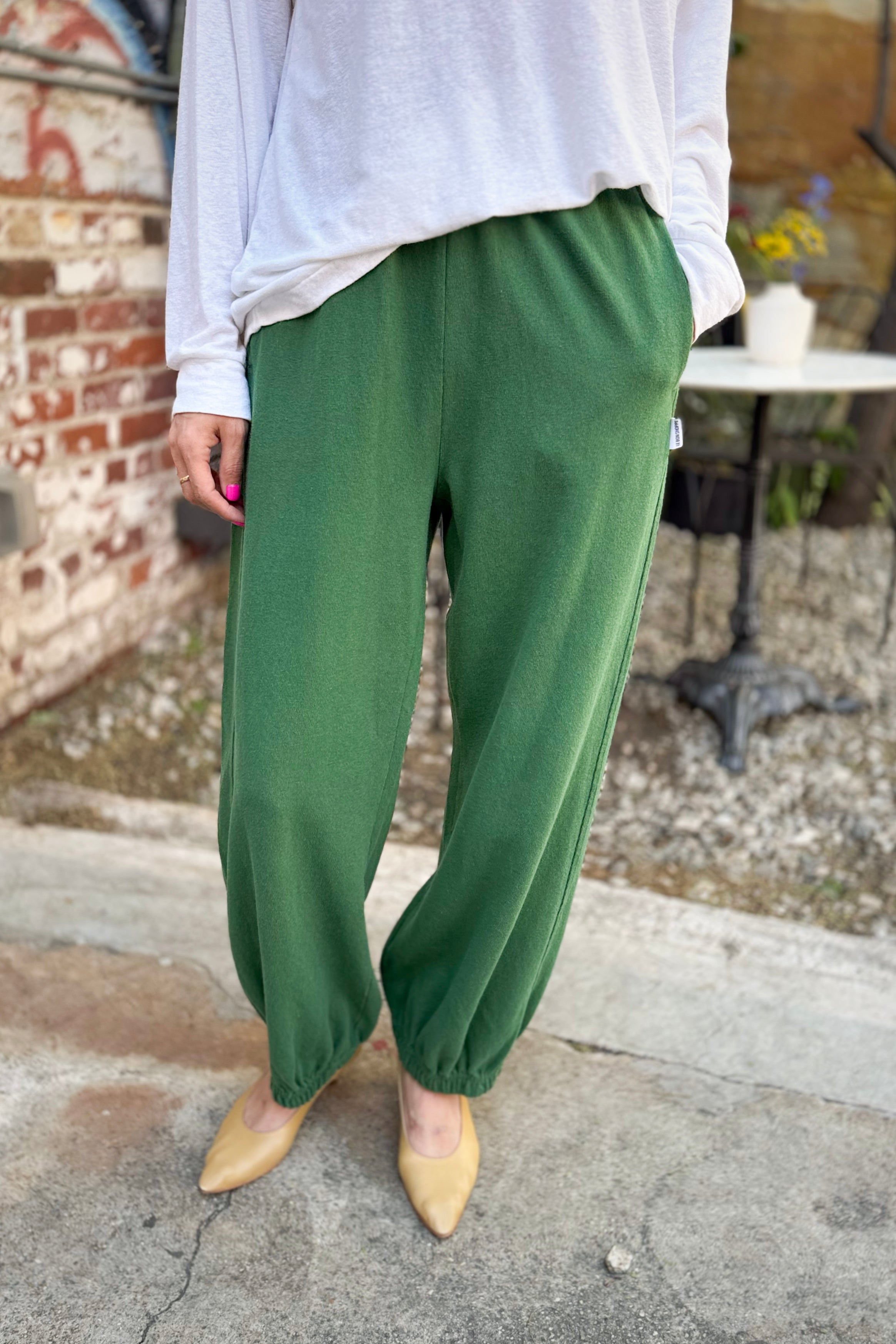 ENFOLD STRAIGHT BALLOON-PANTS ダークグリーン Panelled Balloon Pants – Estudio Niksen