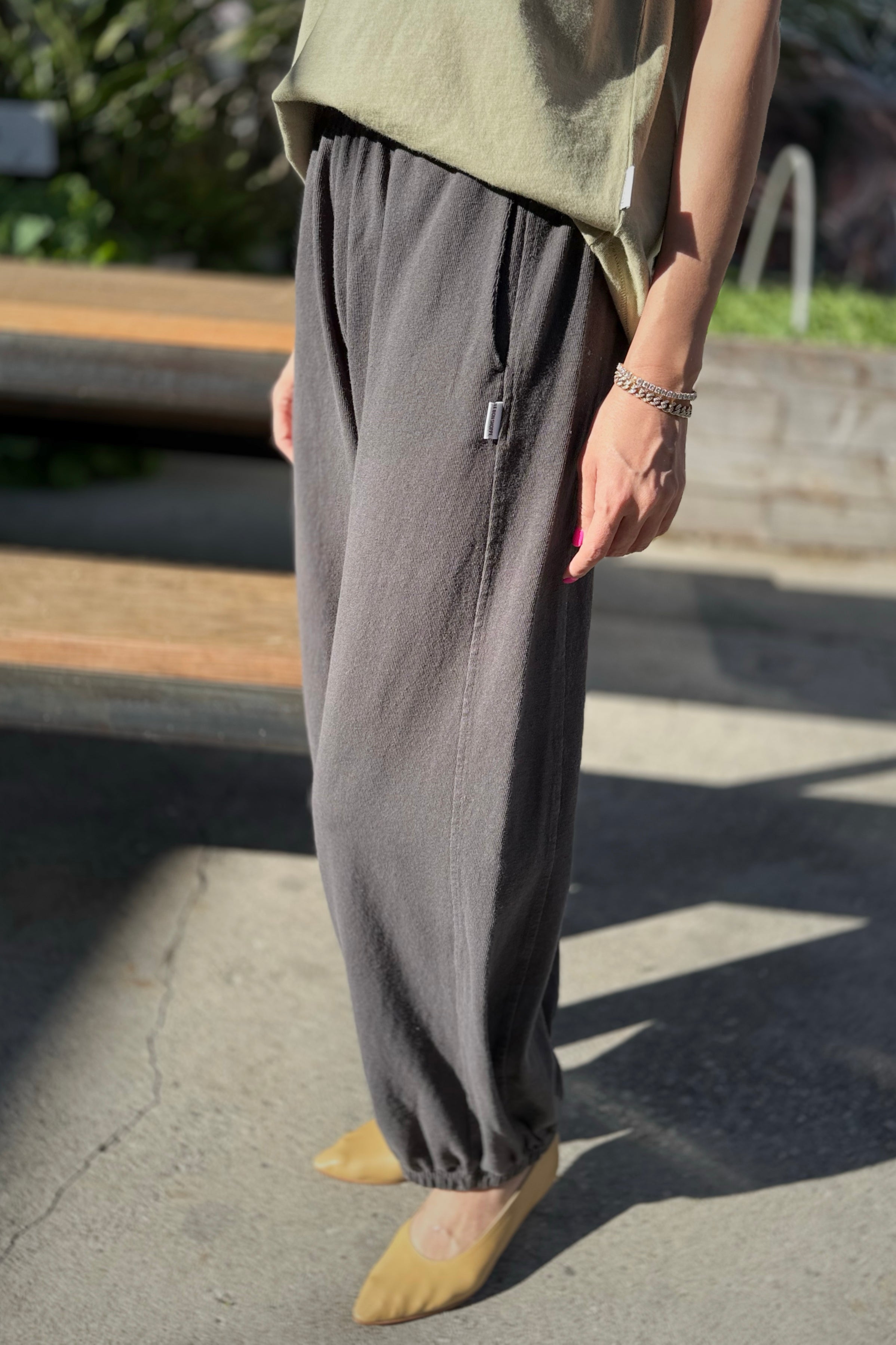 パンツ ella selectshop slit balloon pants Balloon Pants - Dark Slate