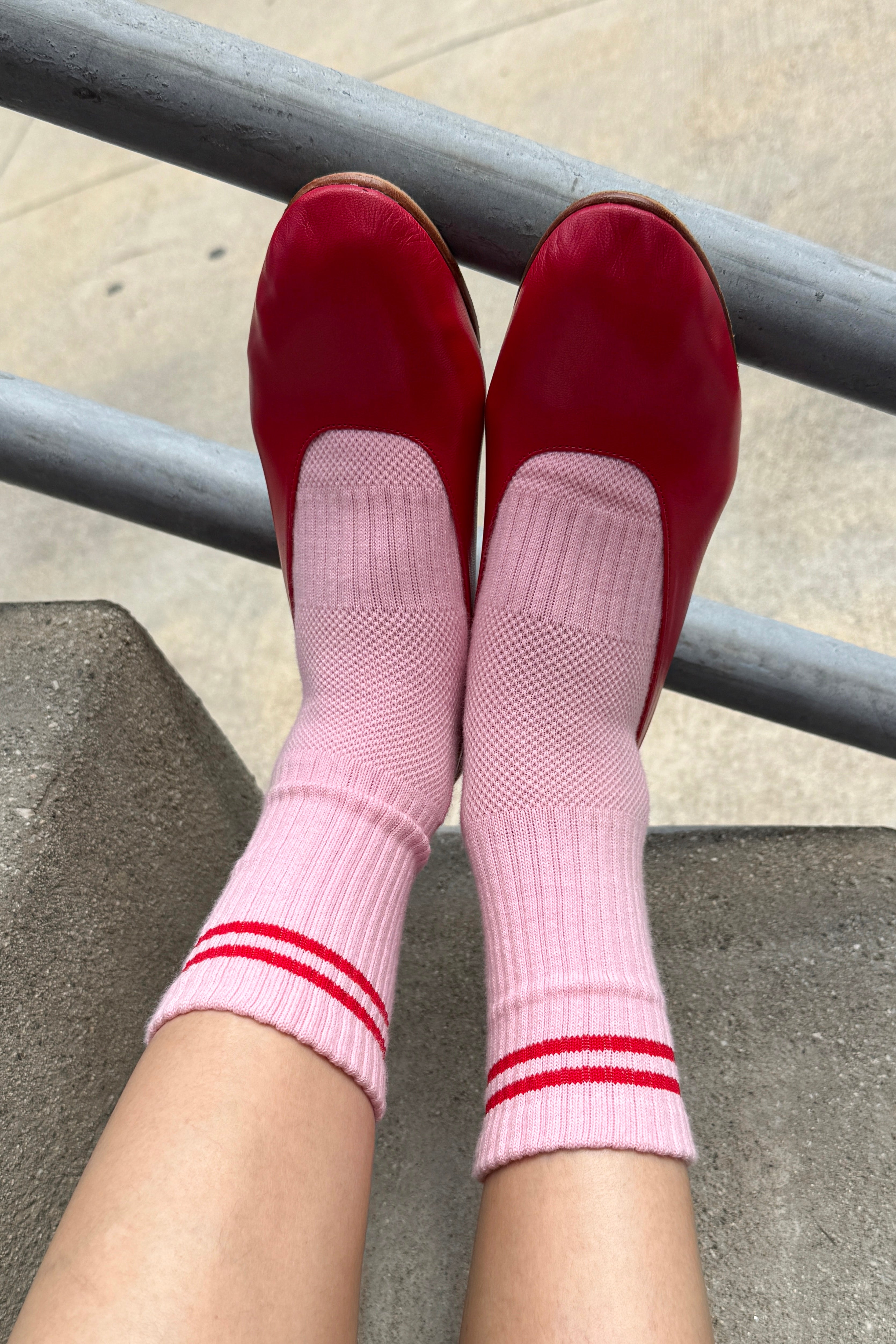 Boyfriend Socks - Amour Pink