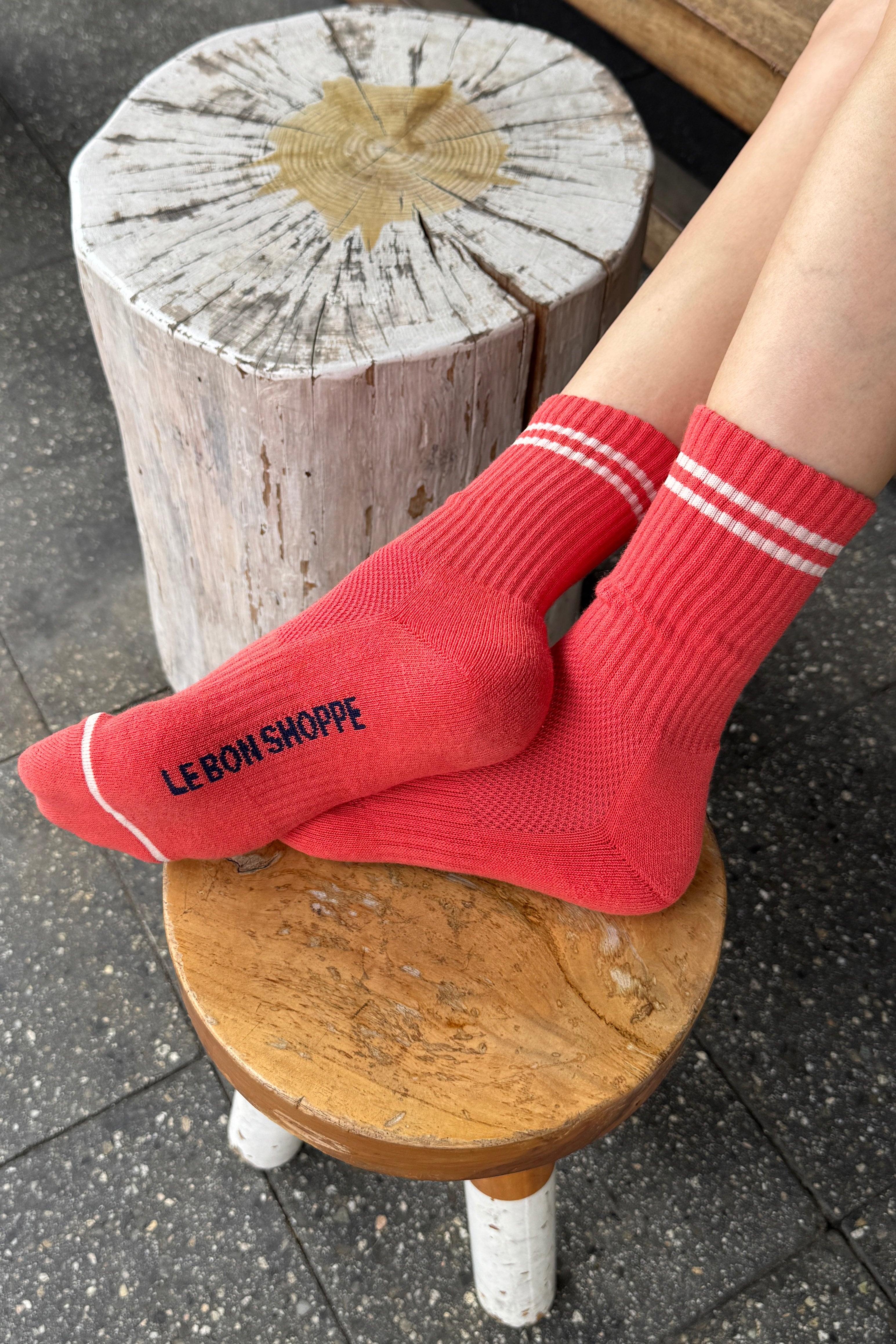 Chaussettes Boyfriend - Corail