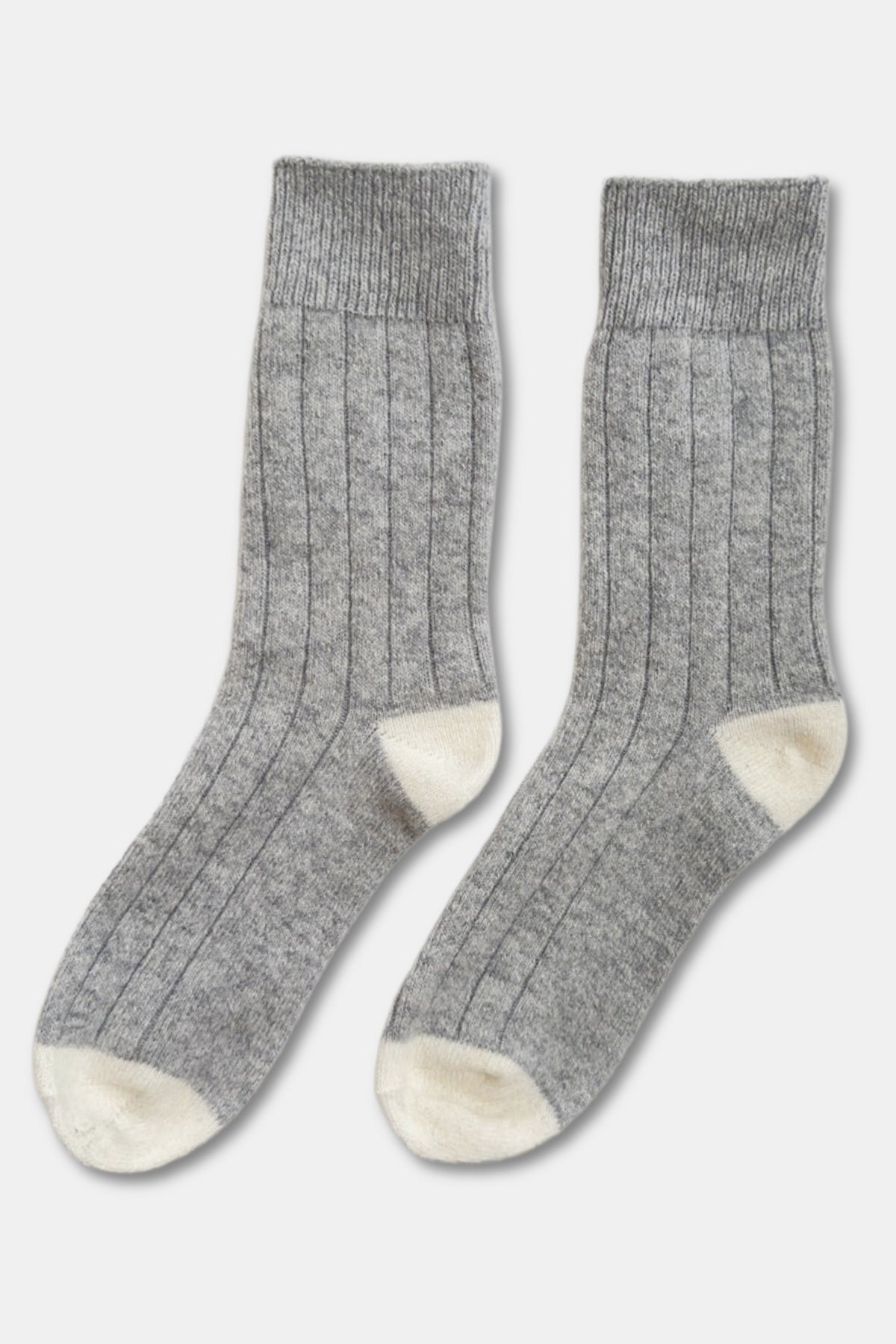 Calcetines clásicos de cachemir - Gris Melange