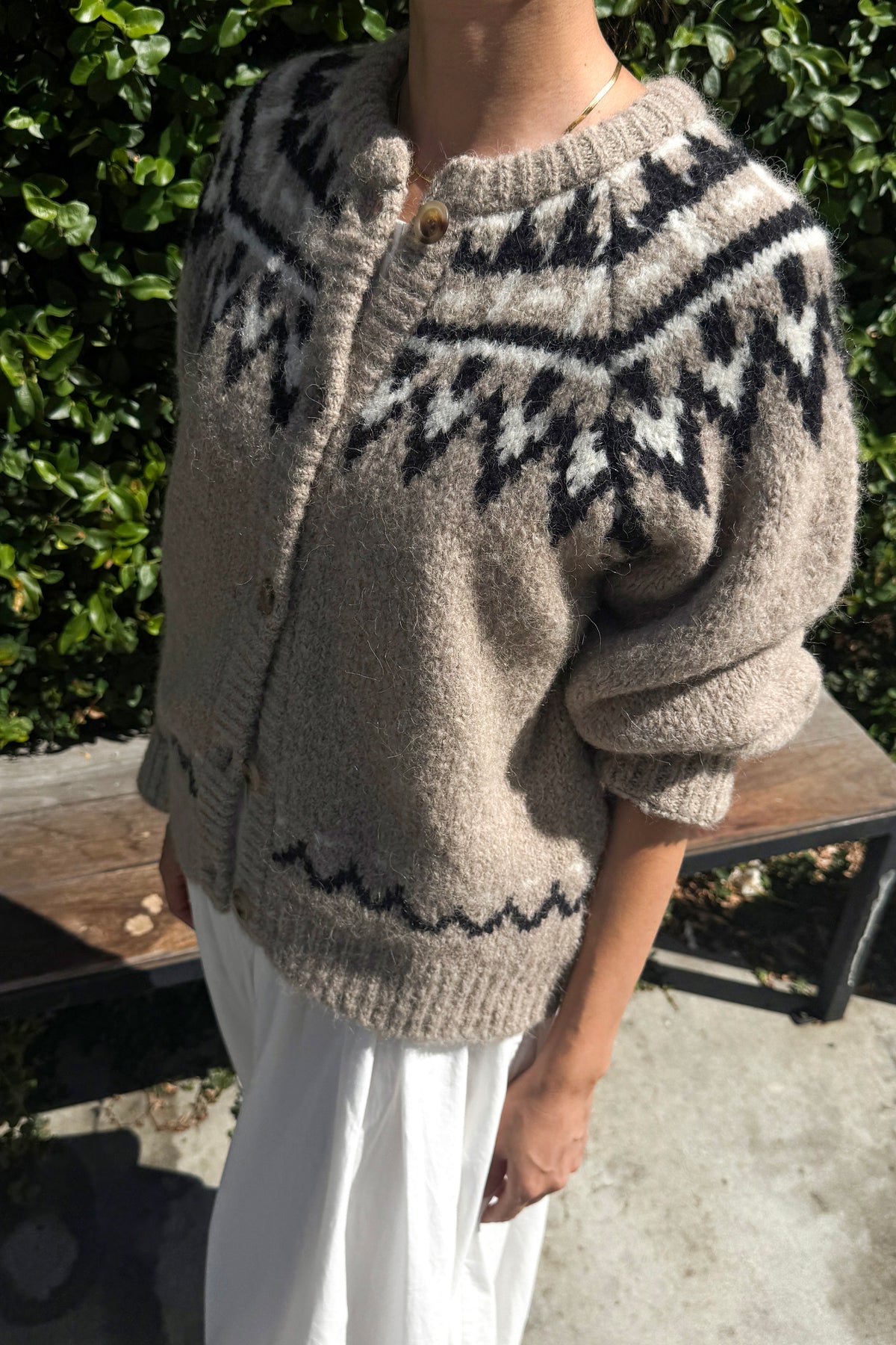 Alpaca  Cabin Cardigan - Beige