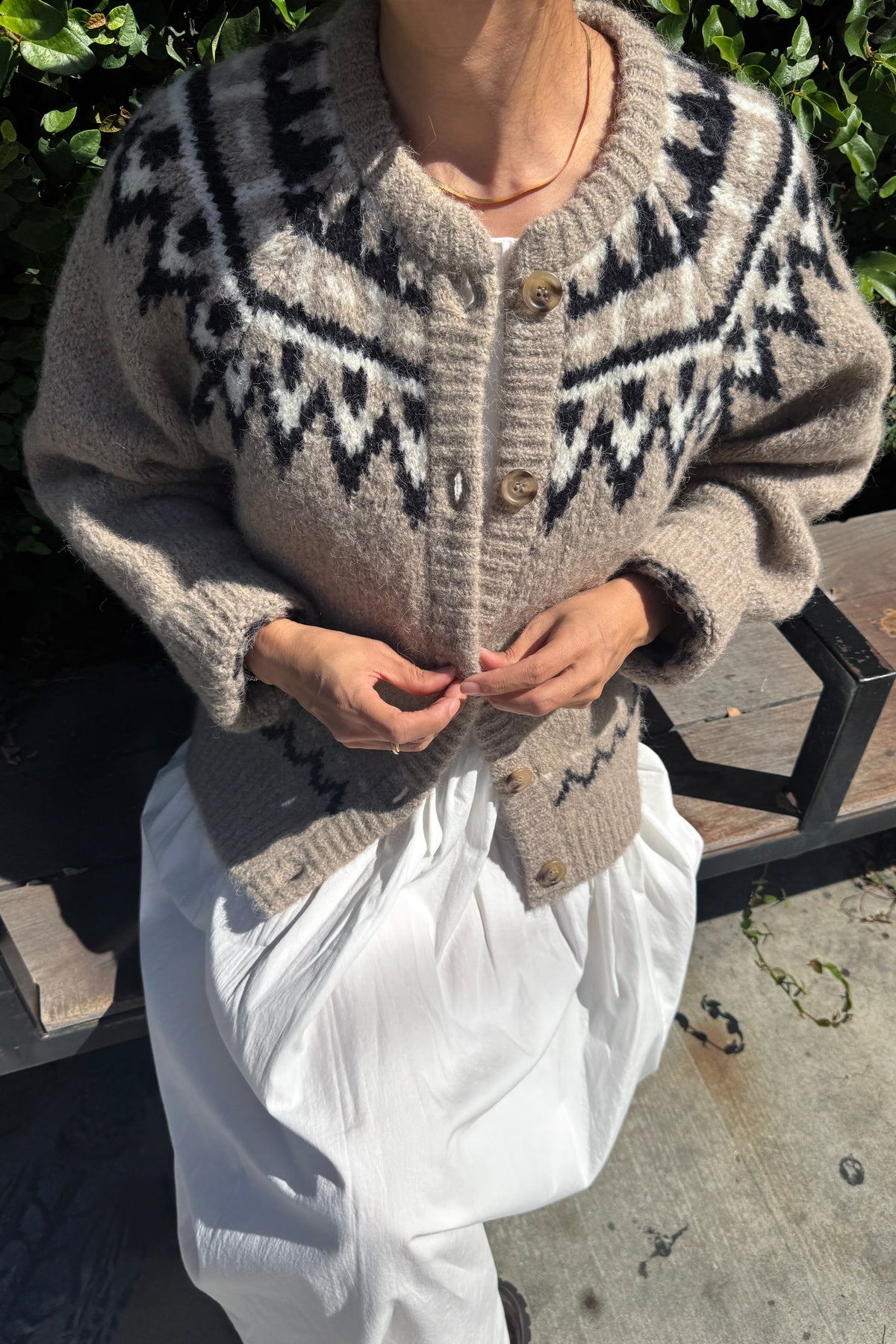 Alpaca  Cabin Cardigan - Beige