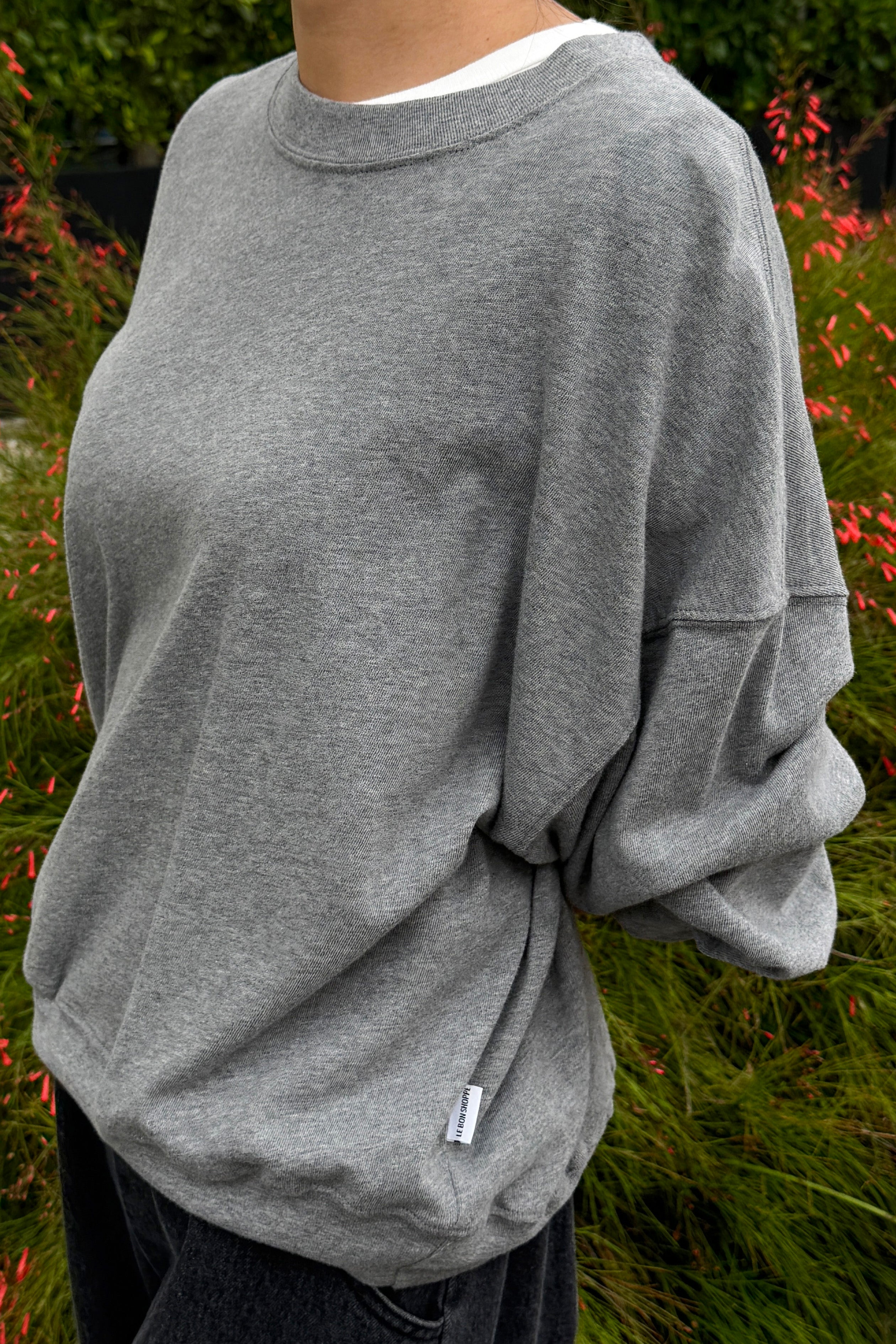 Cali Jersey Sweatshirt - Melange Grey