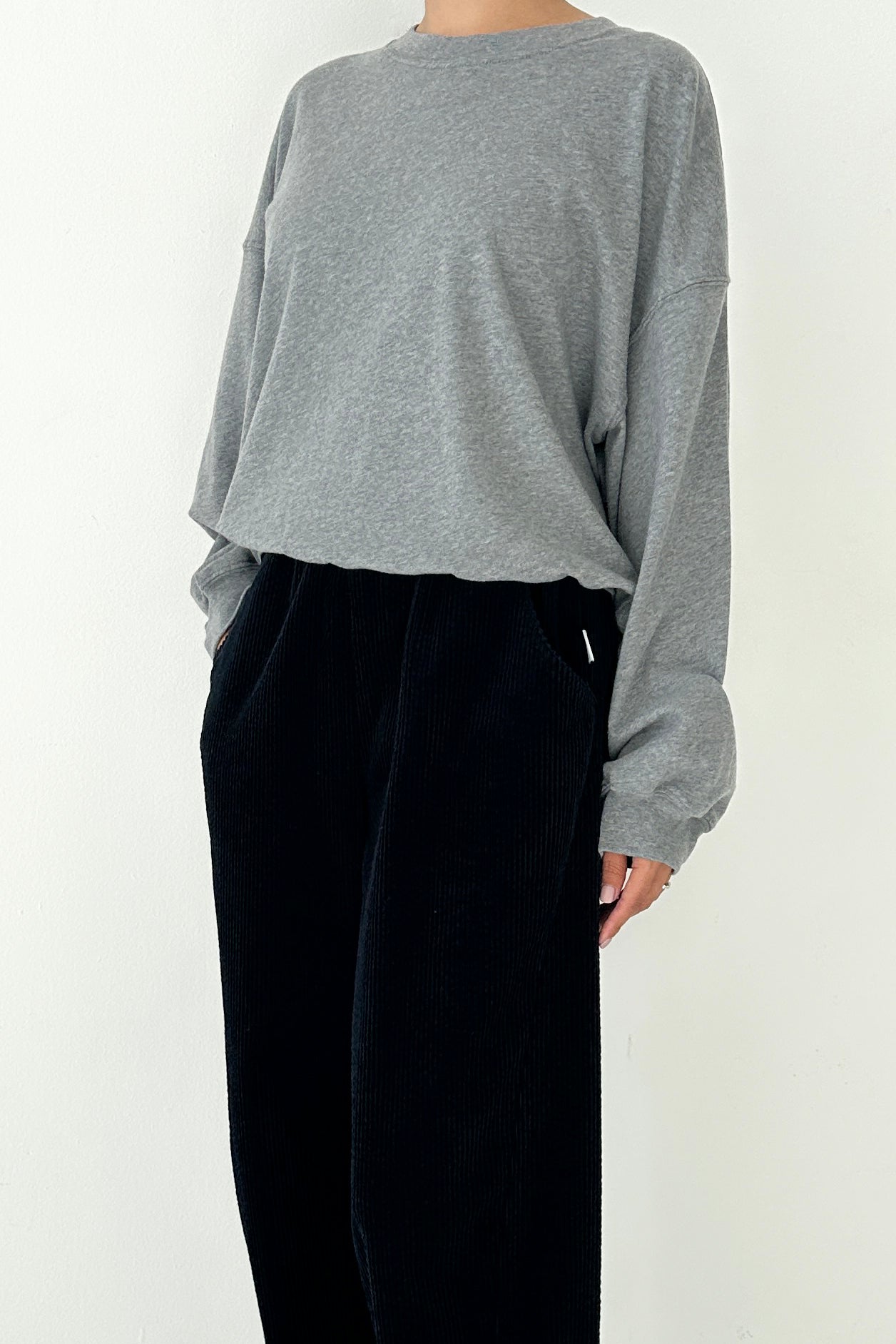 Cali Jersey Sweatshirt - Melange Grey