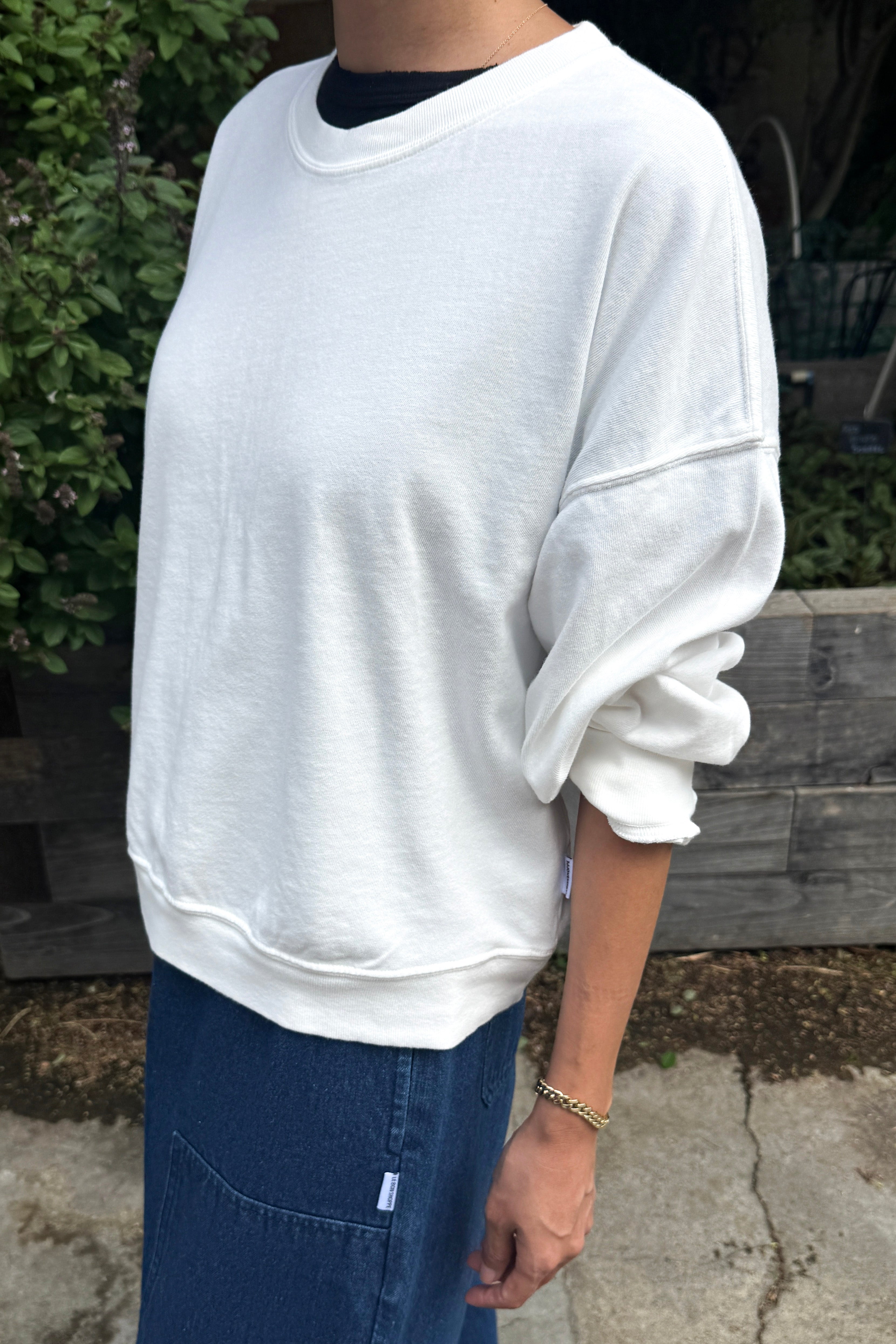 Cali Jersey Sweatshirt - Vintage White