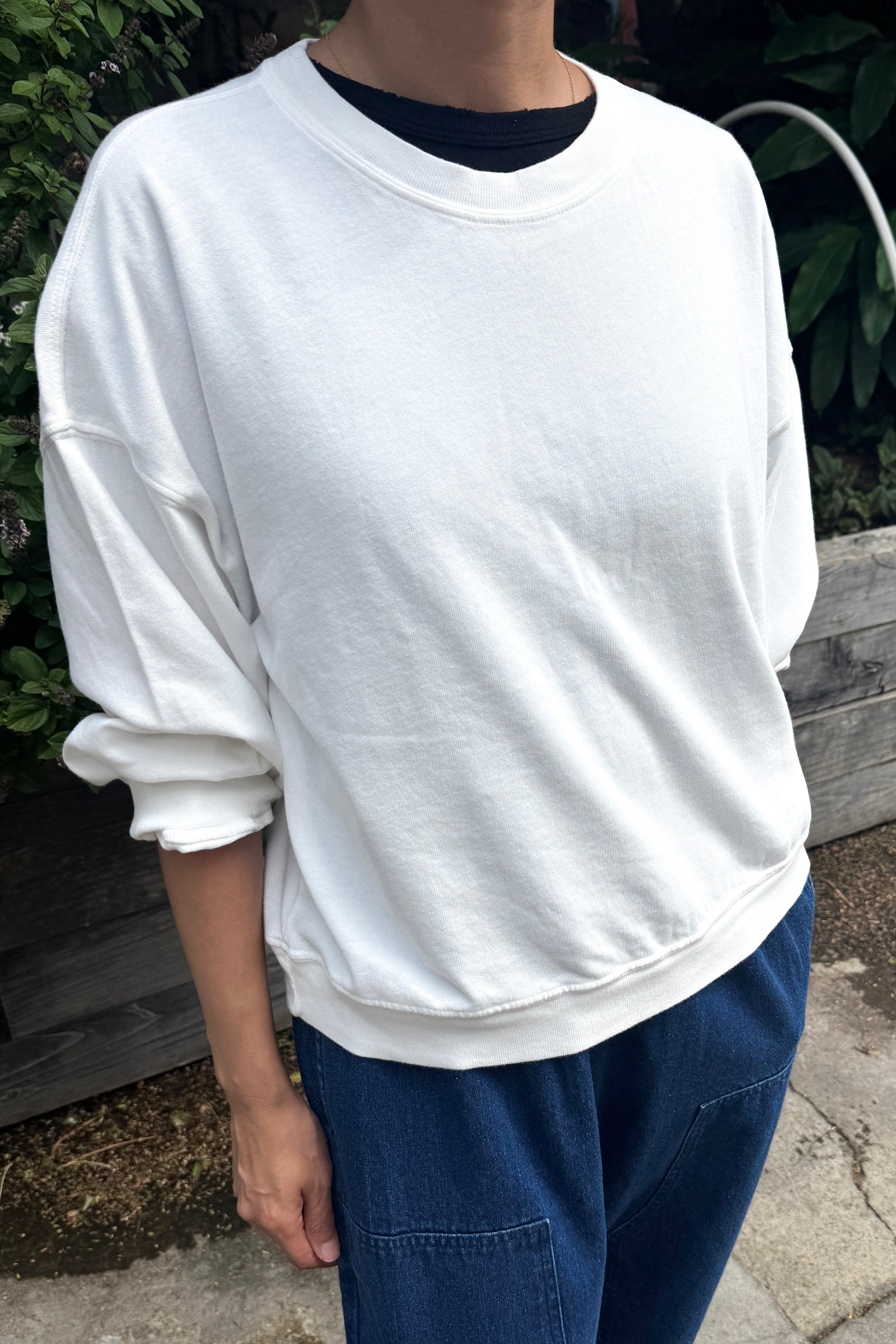 Cali Jersey Sweatshirt - Vintage White
