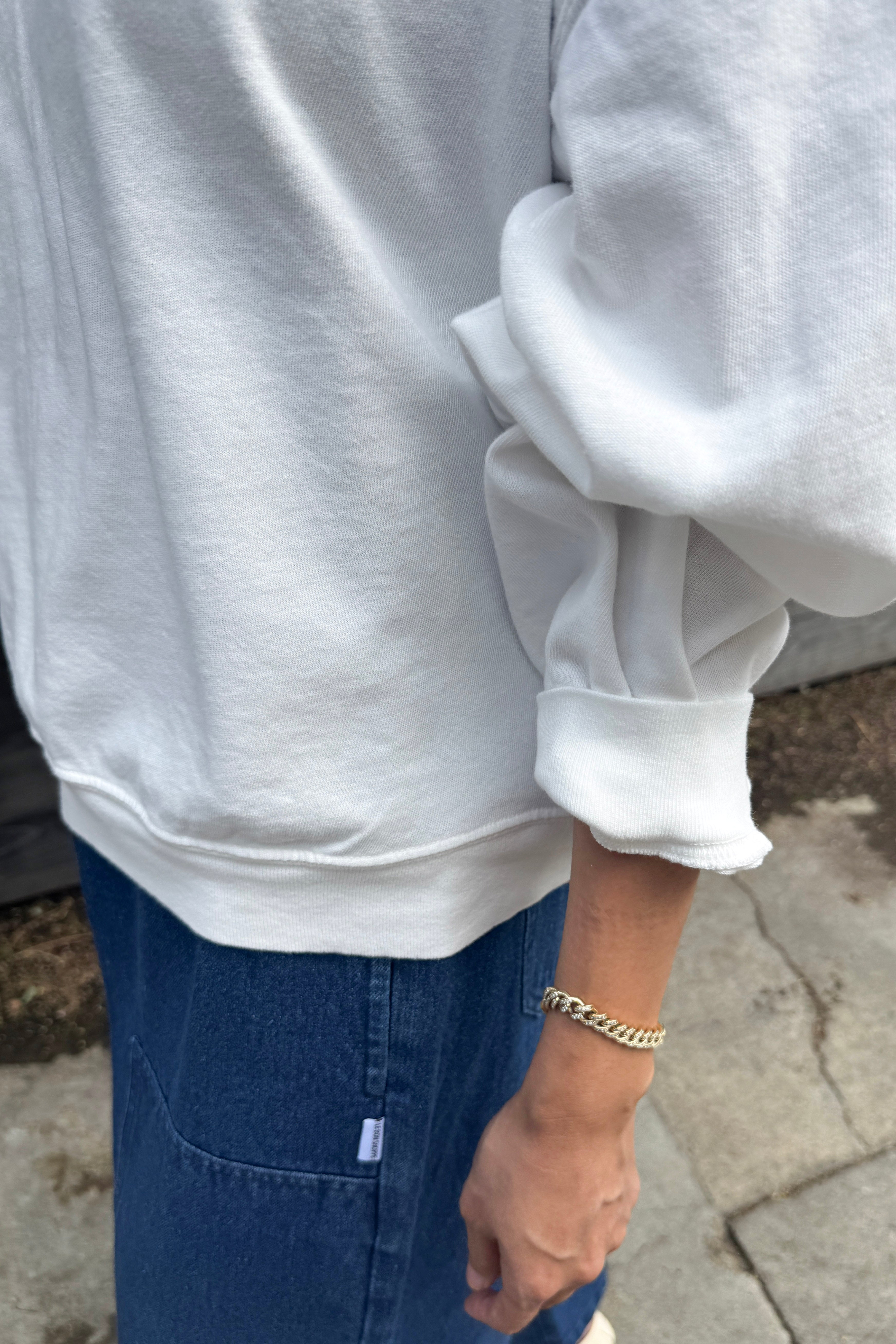 Cali Jersey Sweatshirt - Vintage White