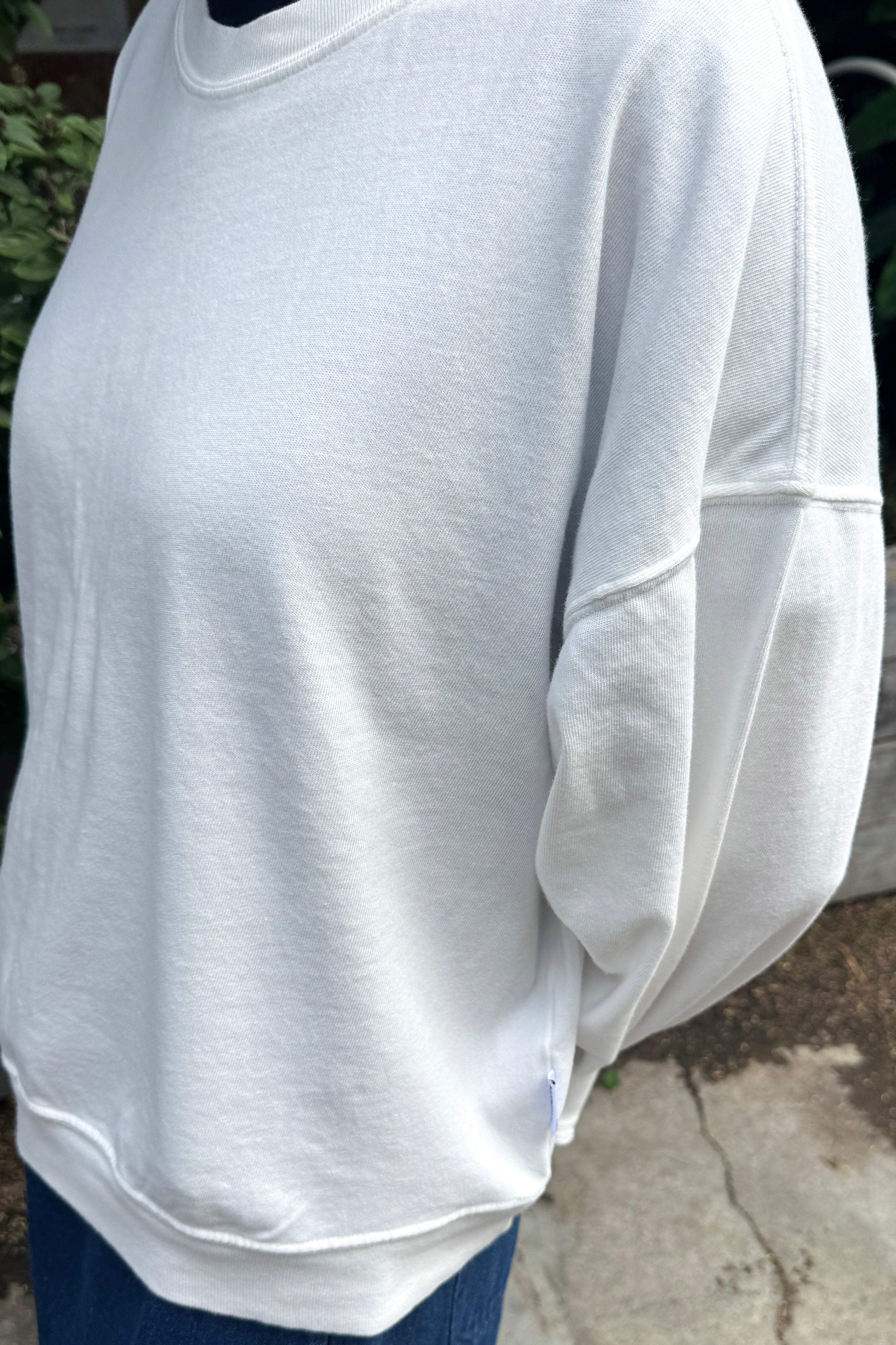 Cali Jersey Sweatshirt - Vintage White