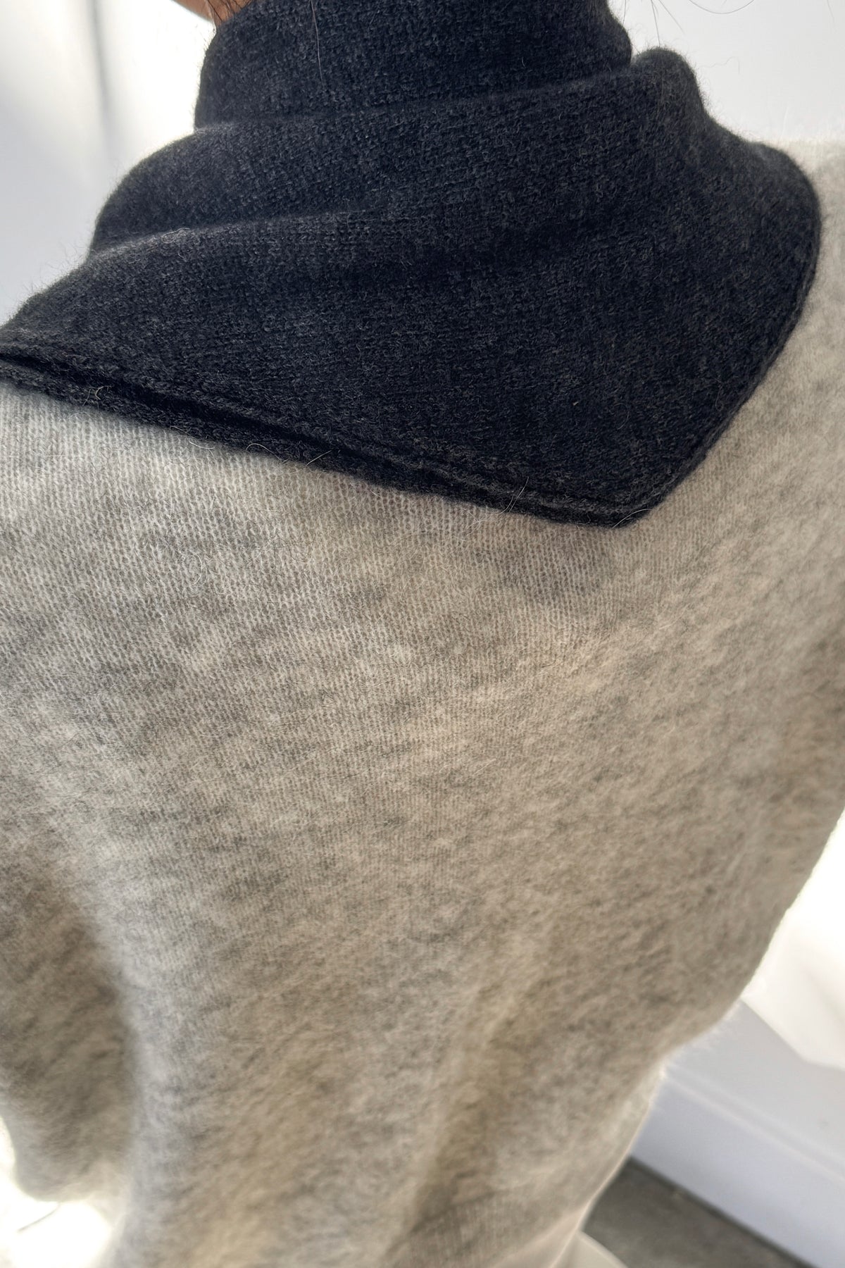 Cashmere Blend Bandana - Charcoal