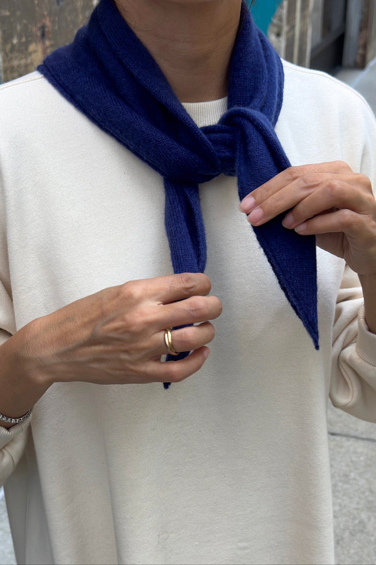 Cashmere Bandana - Navy