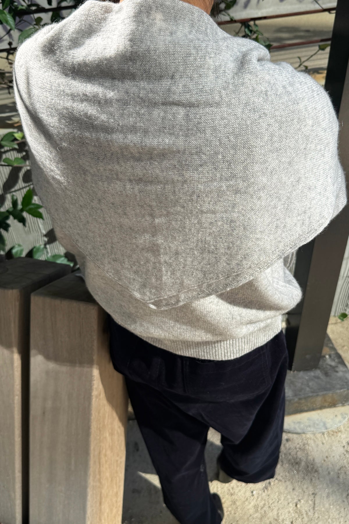 Cashmere Blend Shawl - Icy Grey