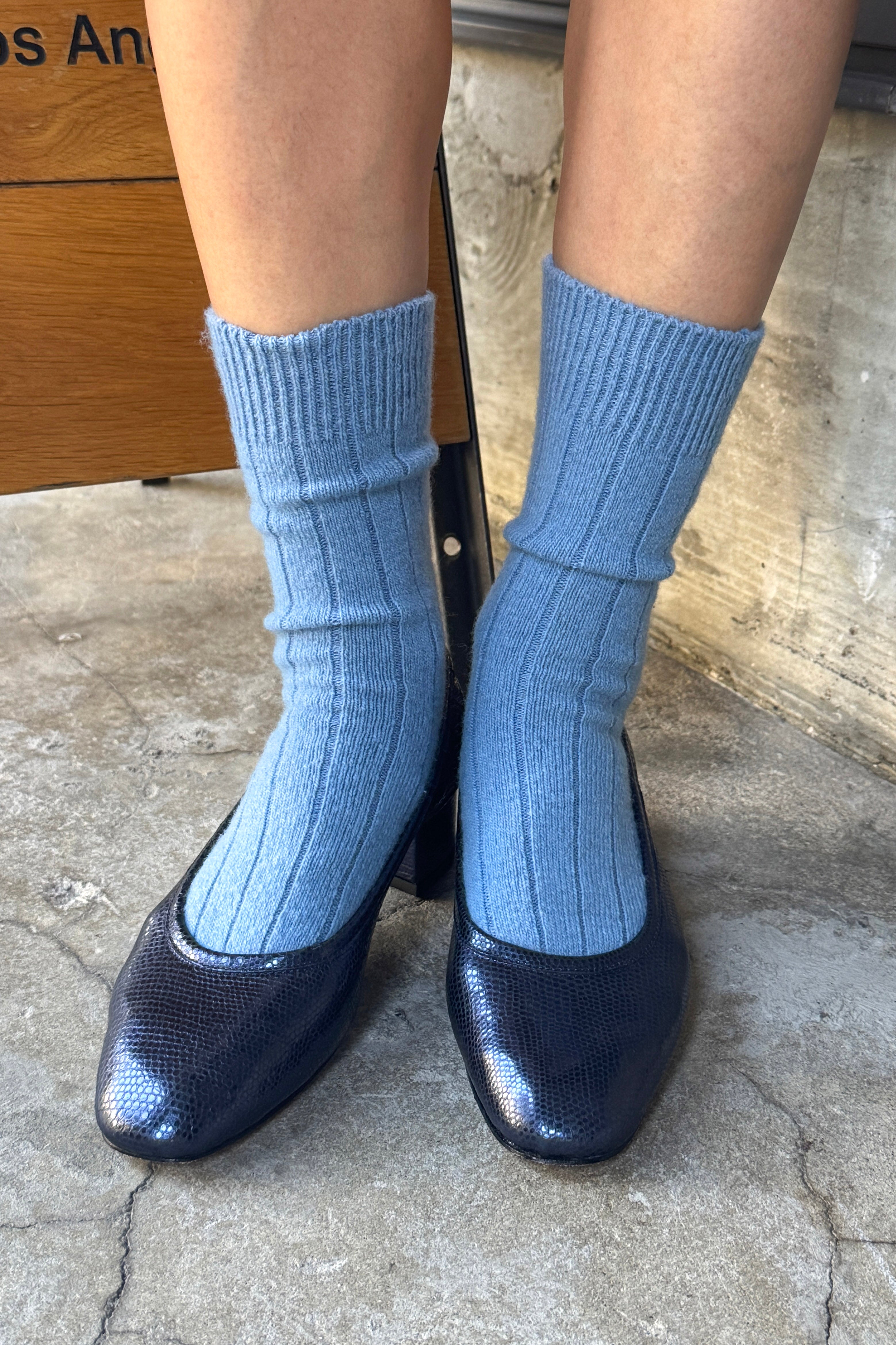 Classic Cashmere Socks - Bluebell