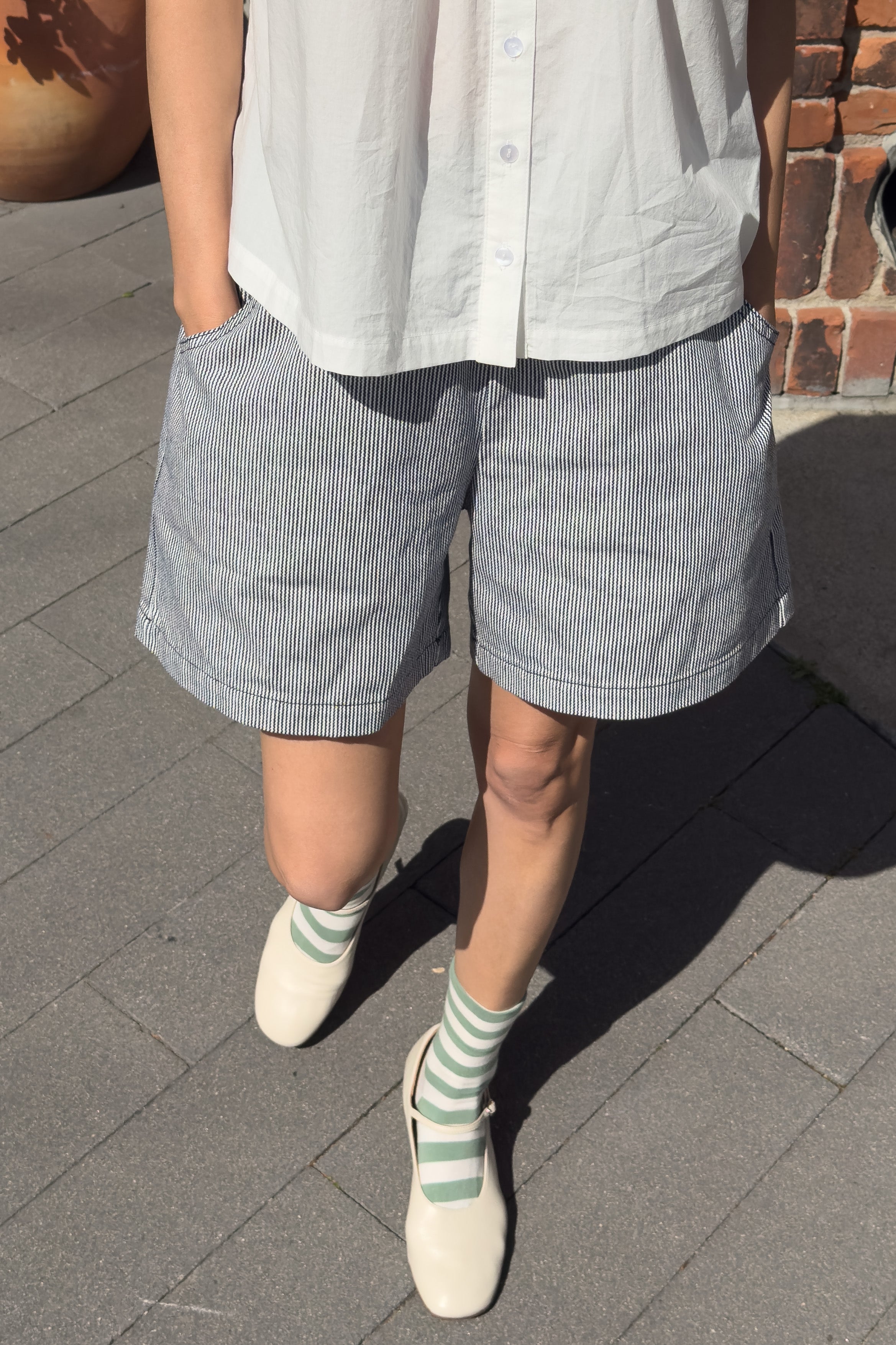 City Shorts - Blue Stripe