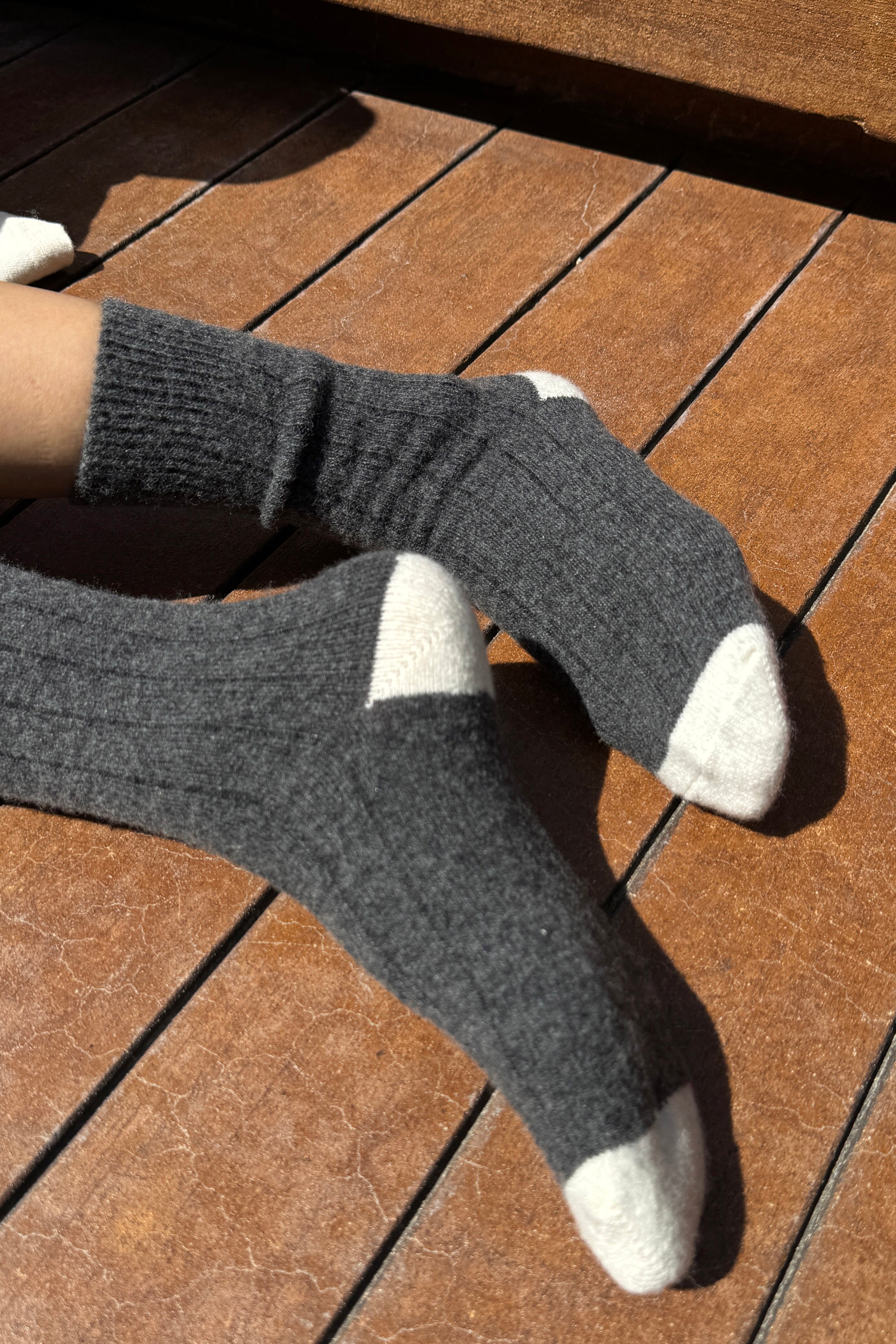Cashmere Classic Socks - Charcoal Melange