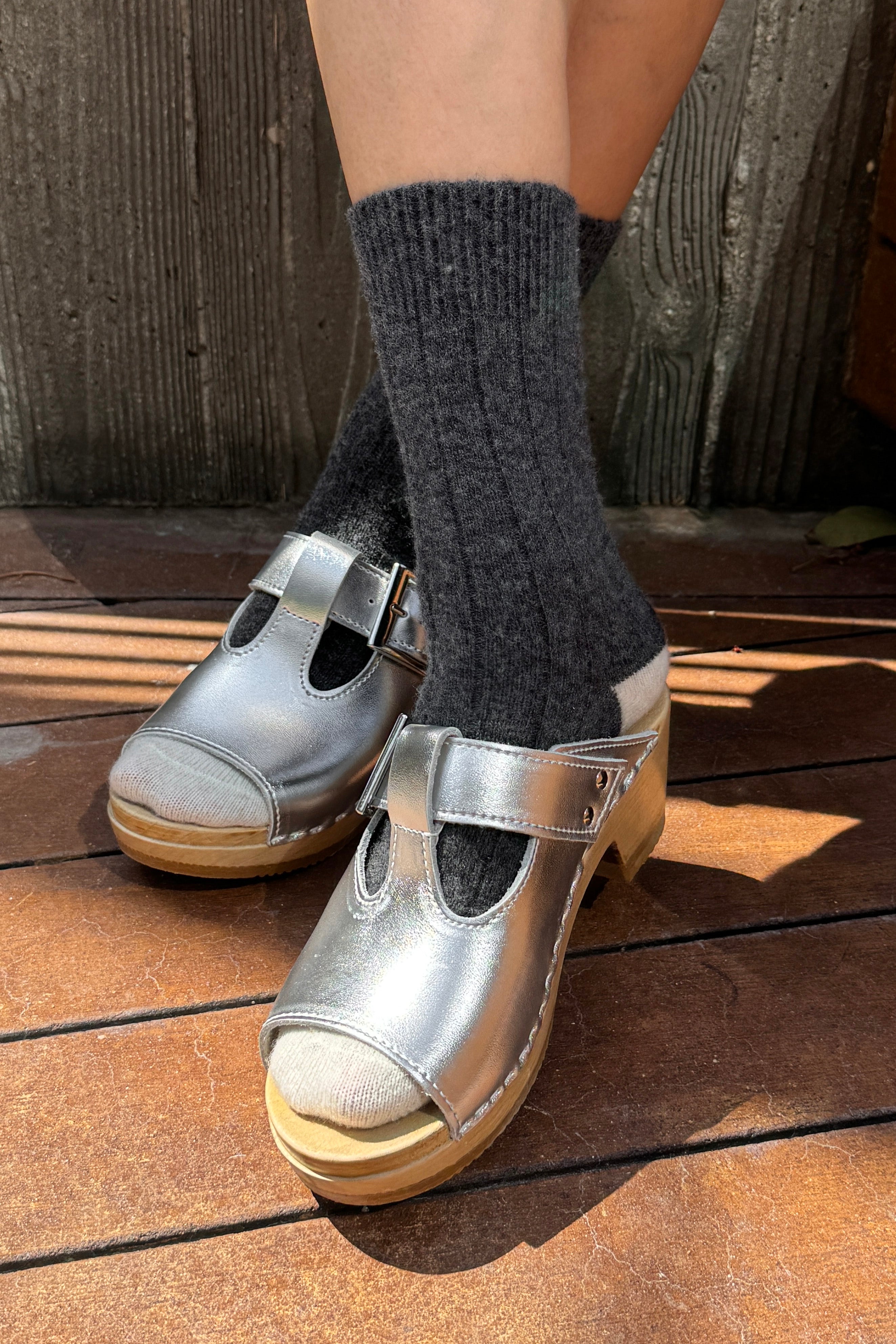 Cashmere Classic Socks - Charcoal Melange