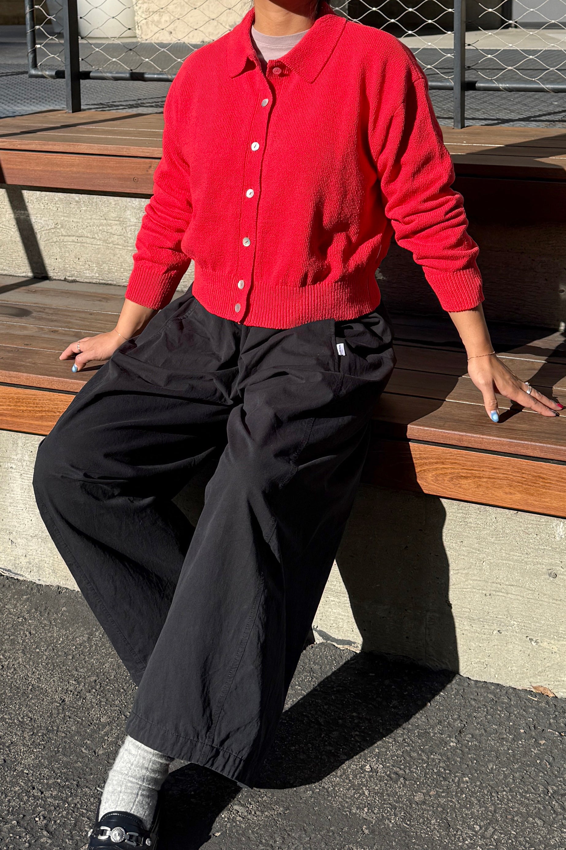 The Club Cardigan - Chili