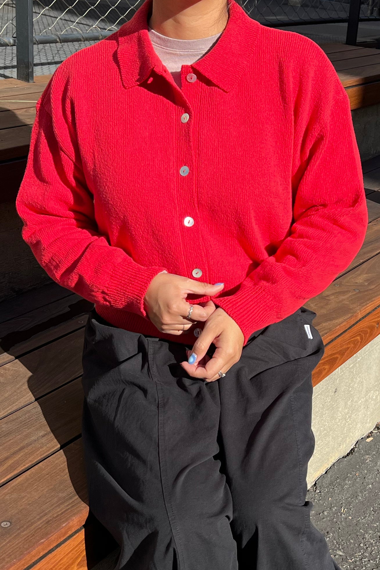 The Club Cardigan - Chili