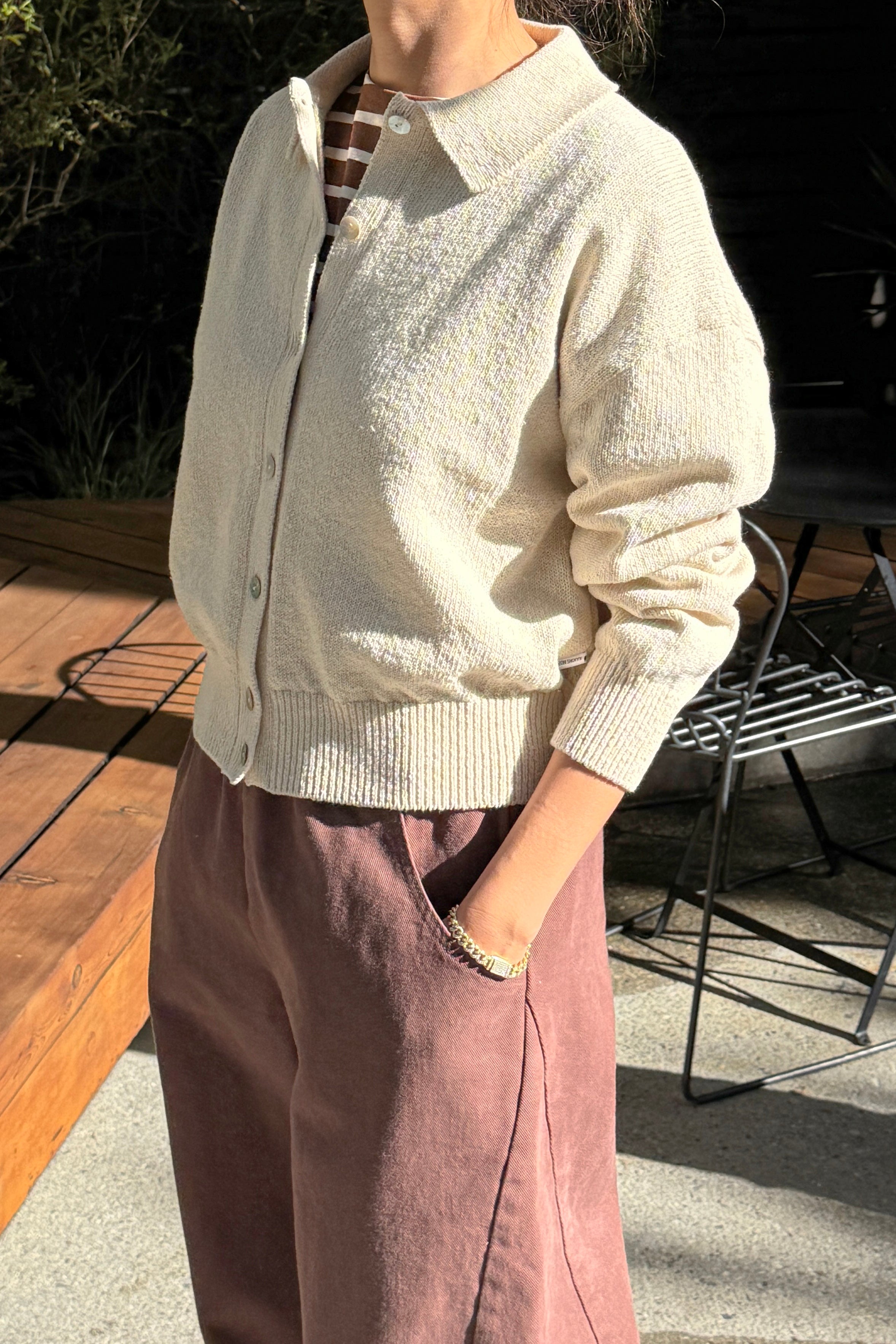 The Club Cardigan - Naturel
