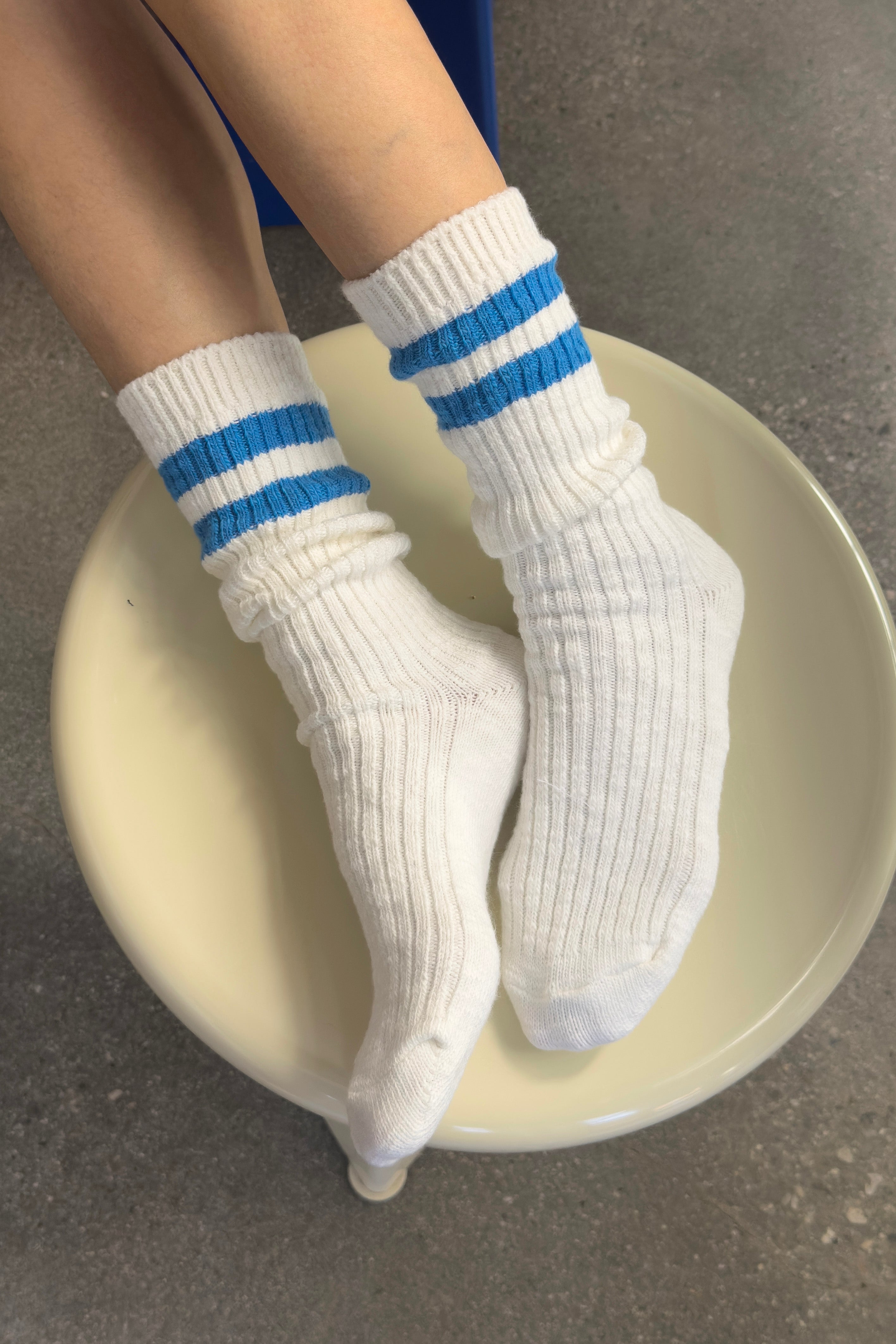 Cottage Varsity Socks - White Varsity