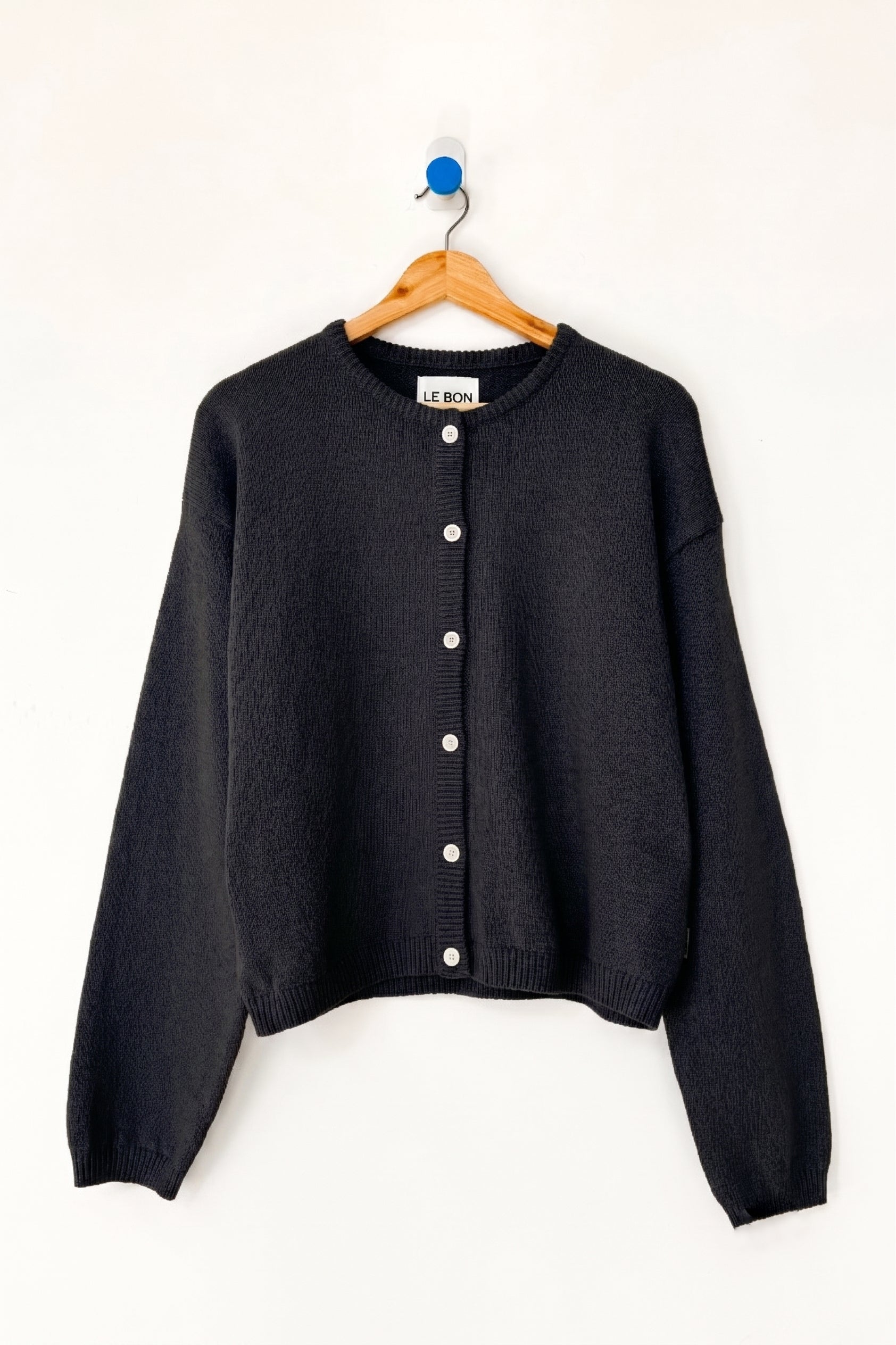 Cotton Leila Cardigan - Black