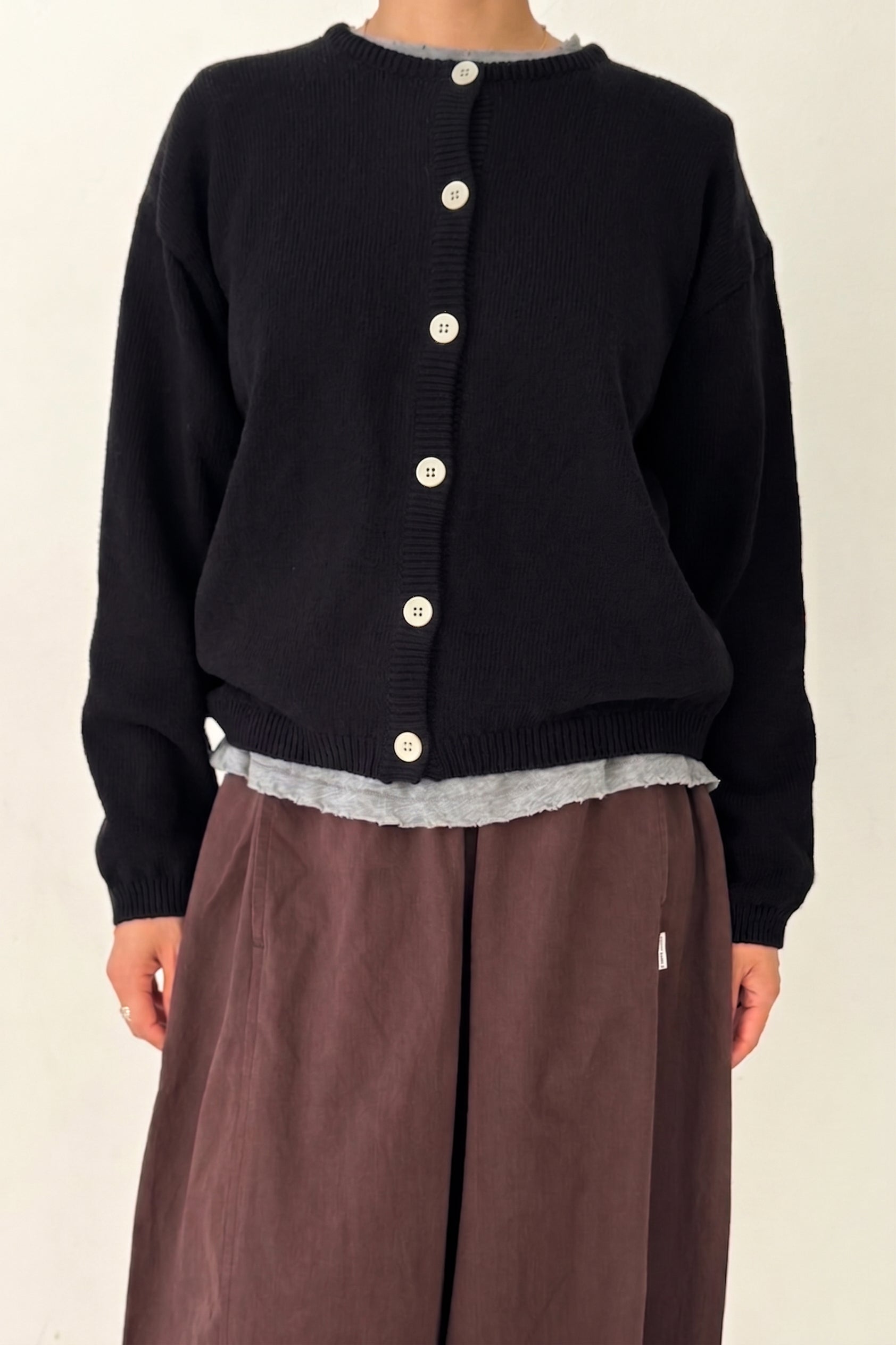 Cotton Leila Cardigan - Black
