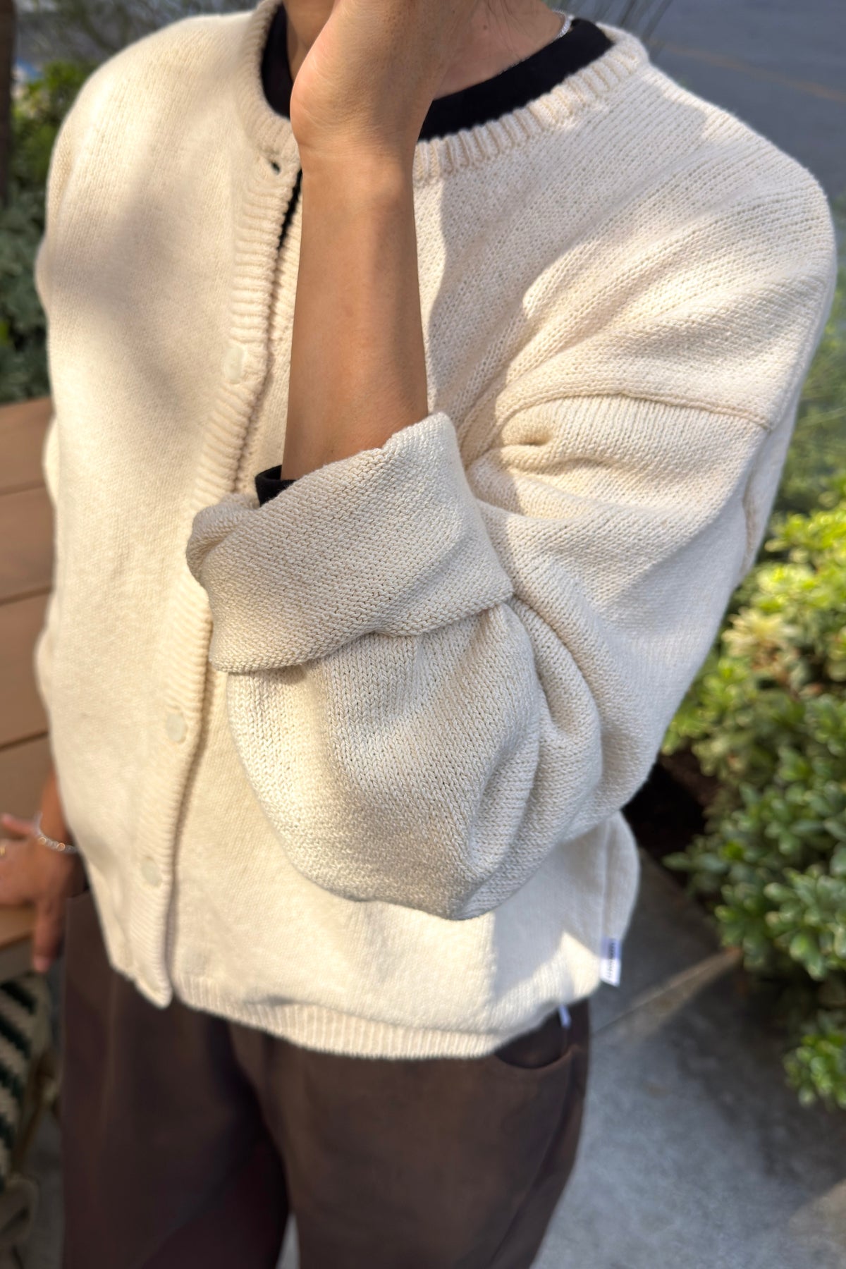 Cotton Leila Cardigan - Naturel