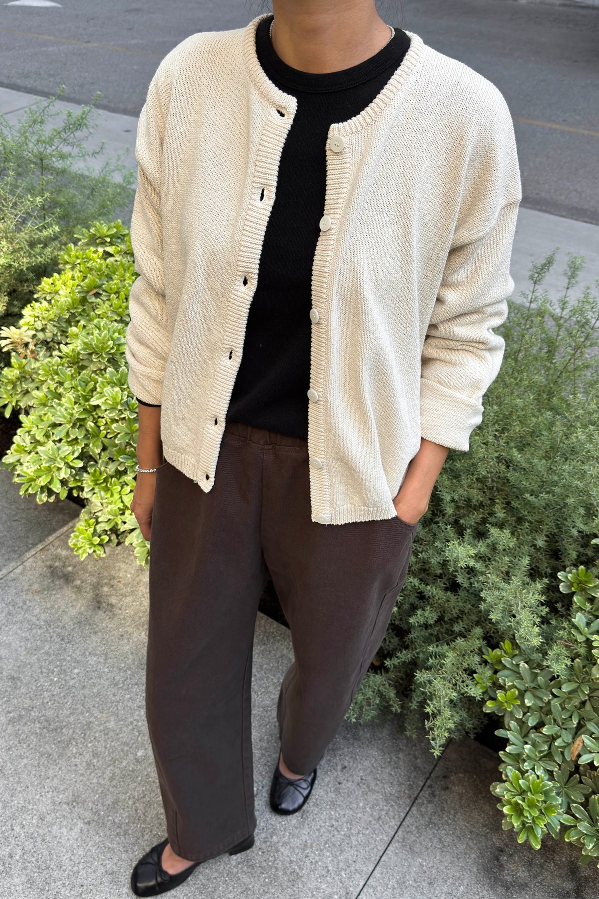 Cotton Leila Cardigan - Naturel