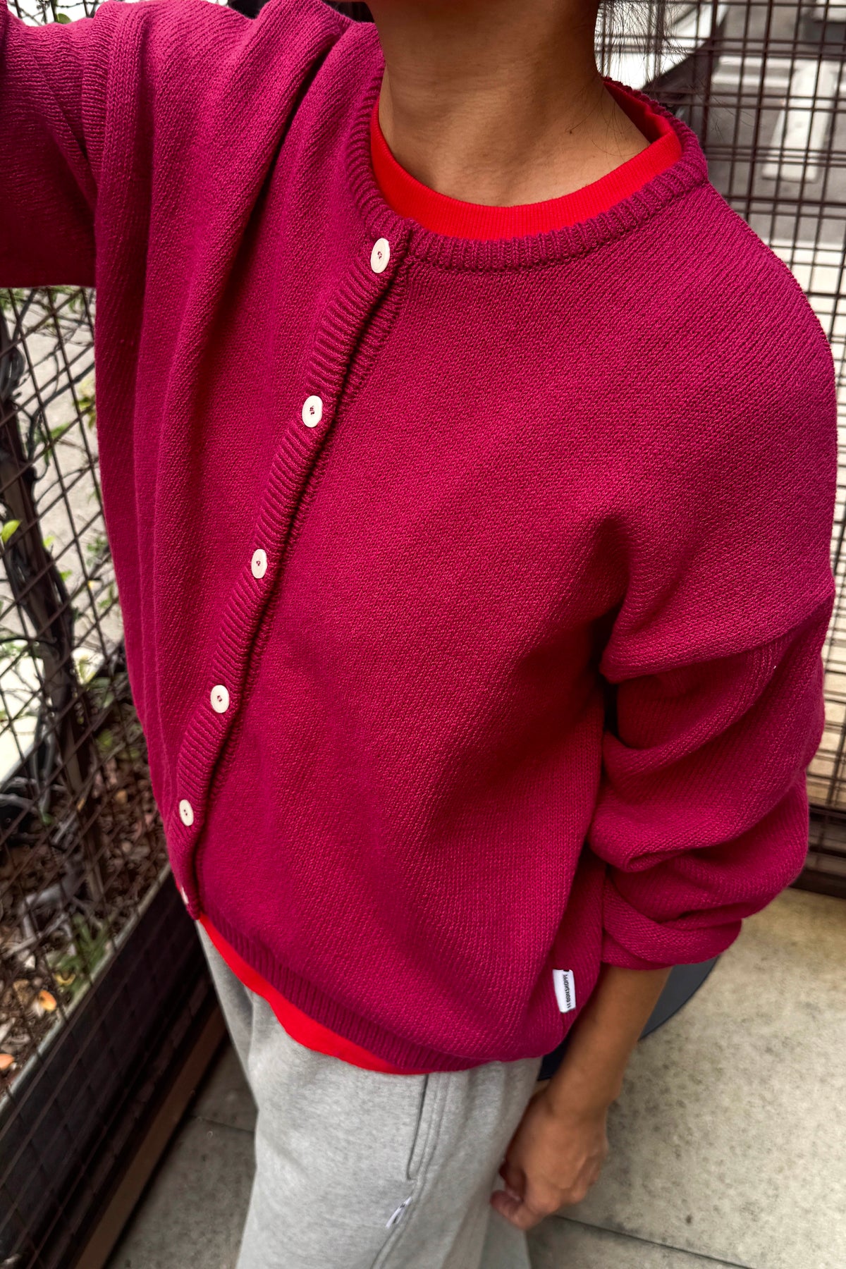 Cotton Leila Cardigan - Prune