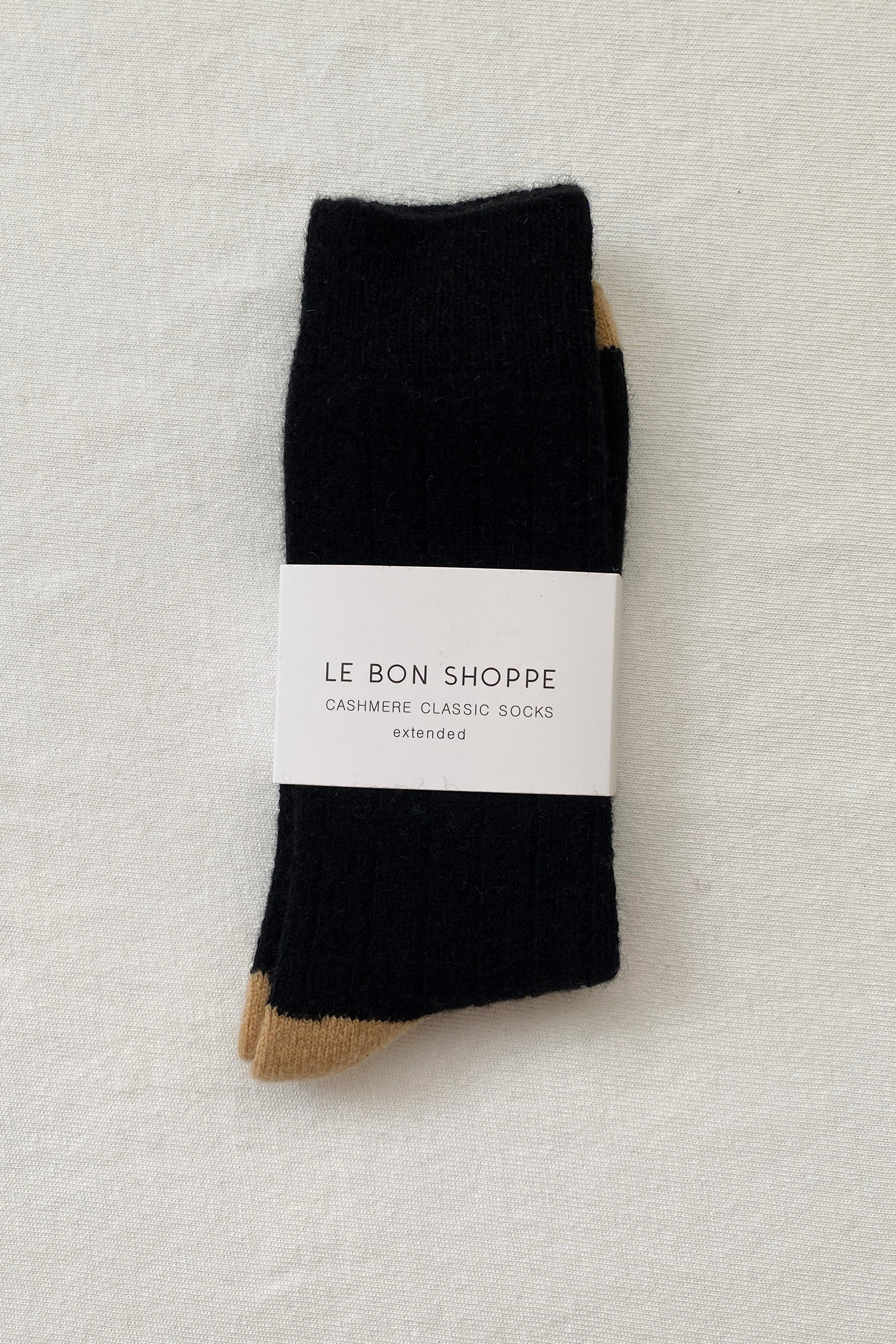 EXTENDED  Cashmere Classic Socks - Black