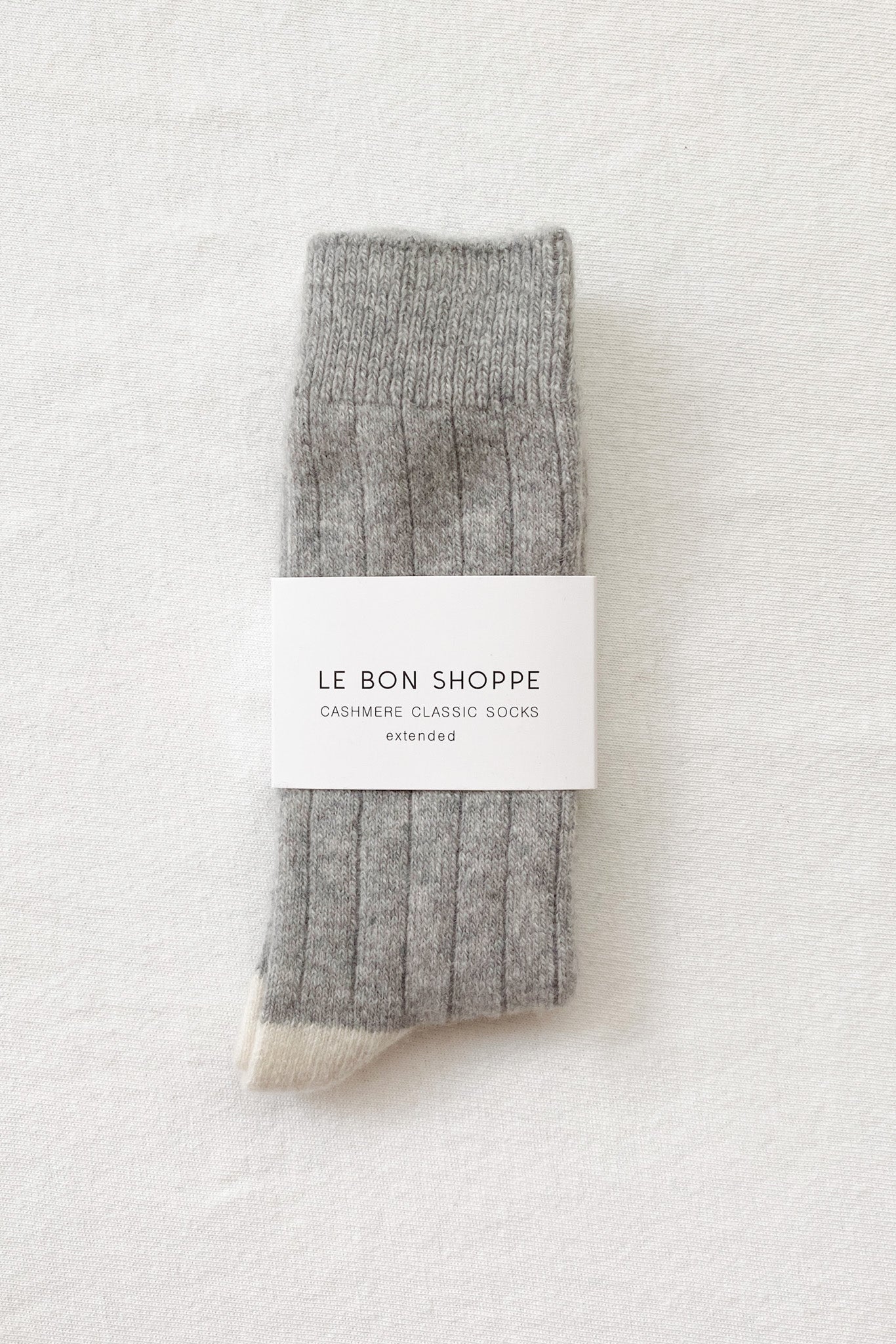 EXTENDED Cashmere Classic Socks - Grey Melange