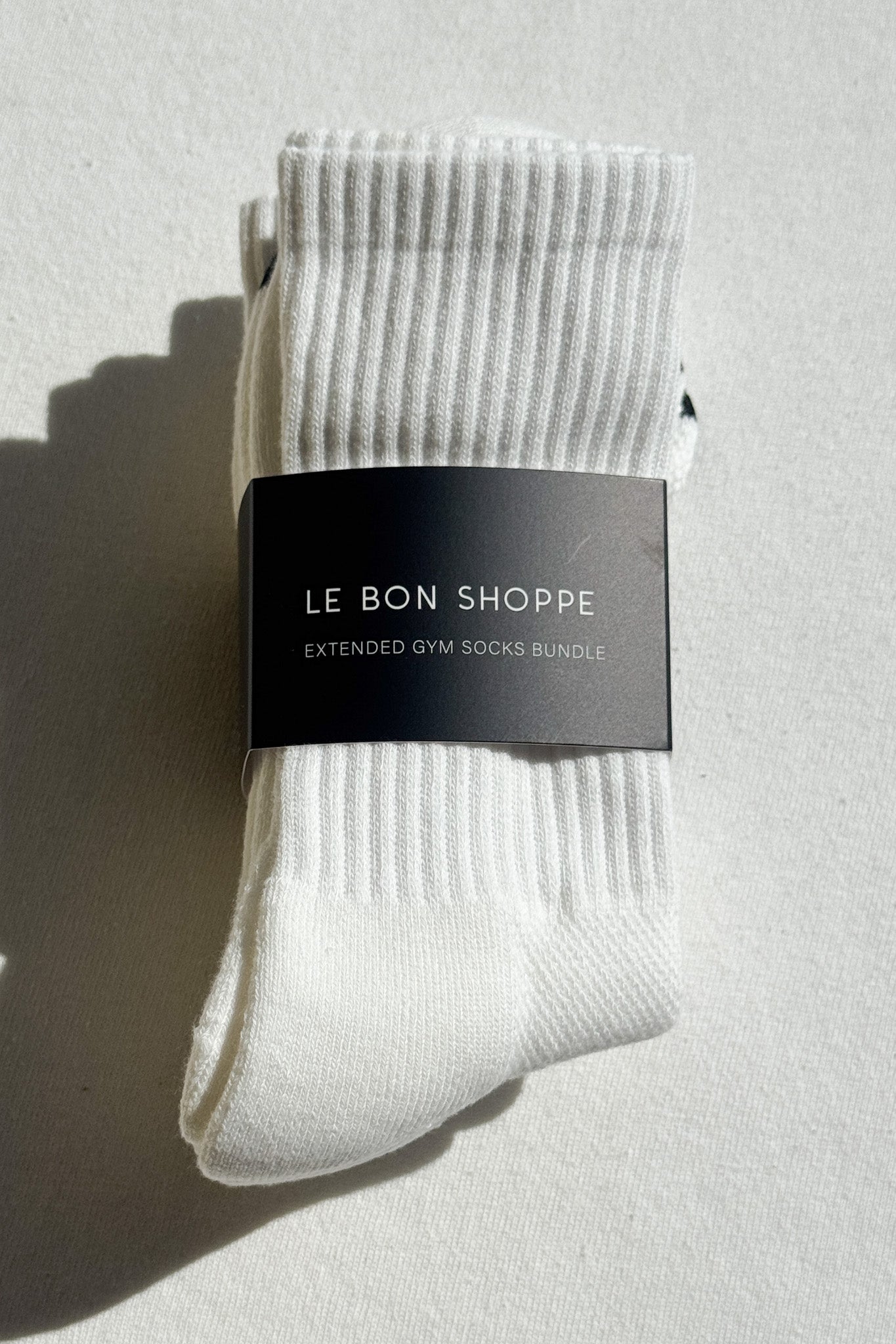 Extended Gym Socks Bundle - 3 Pair Bundle Pack ( SIMPLE WHITE )