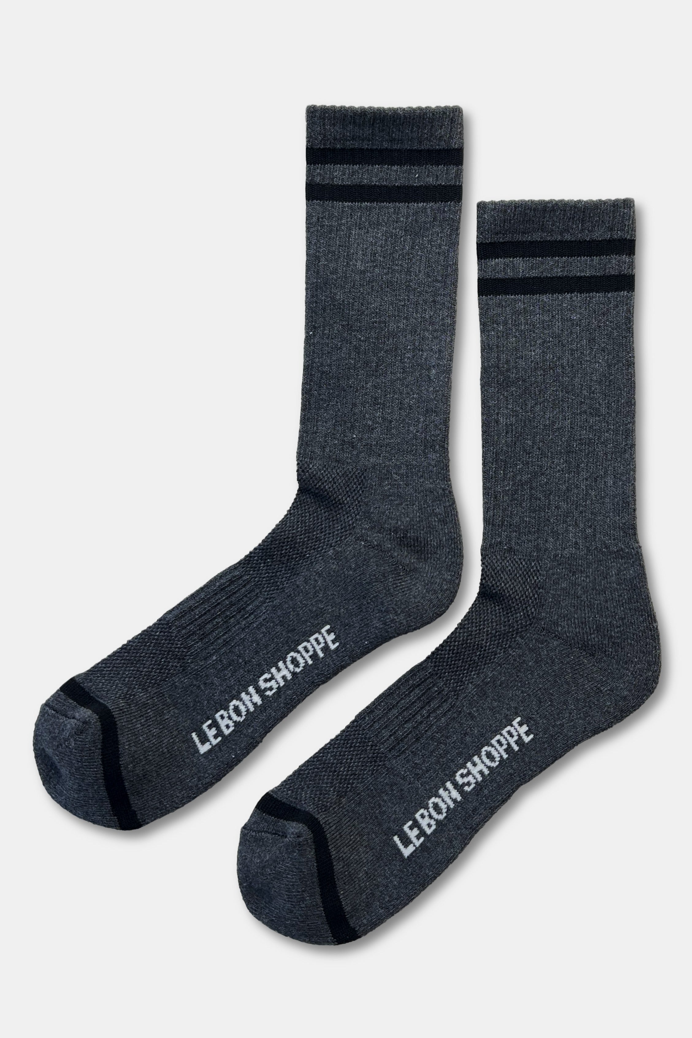 EXTENDED  Boyfriend Socks - Charcoal