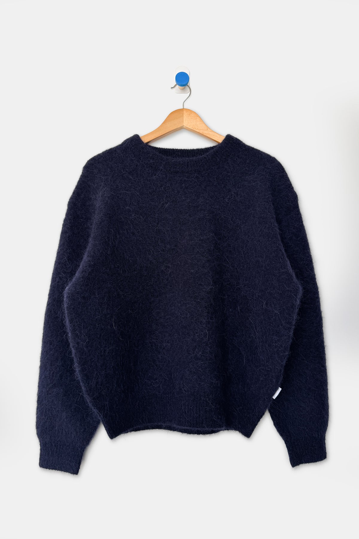 Elio Crew Neck Alpaca Sweater - Navy