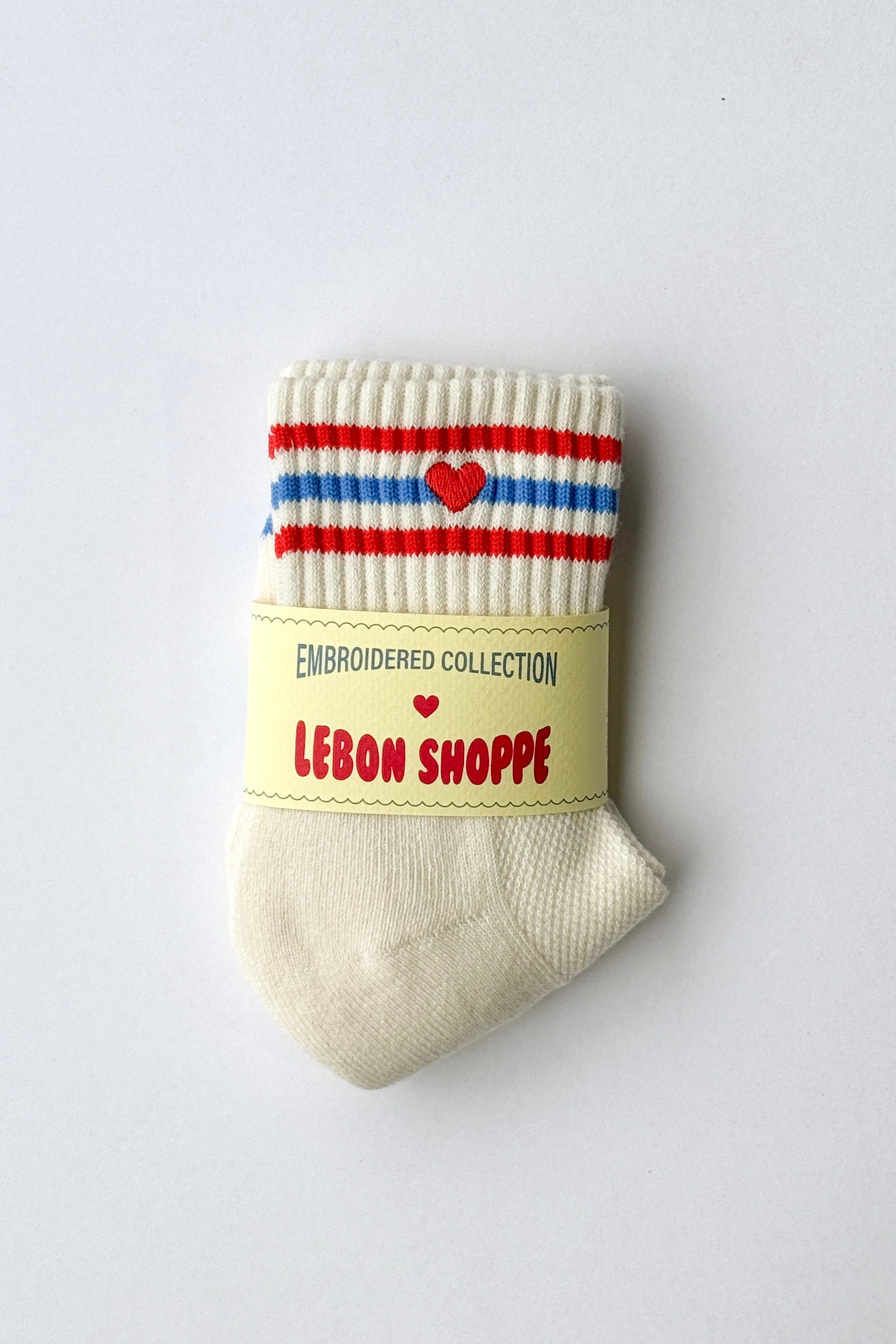 Embroidered Girlfriend Socks - LECHE + HEART