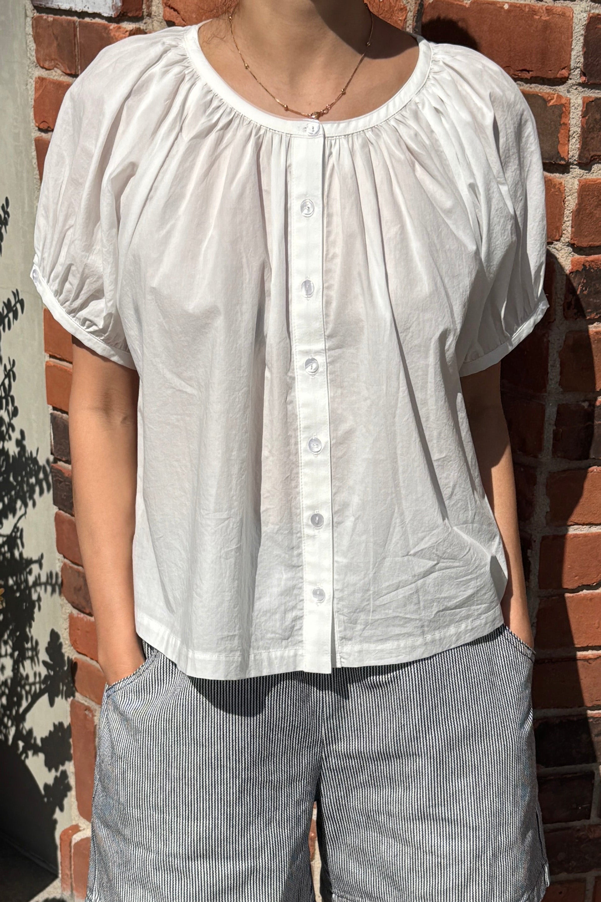 Emily Short Sleeve Top - White