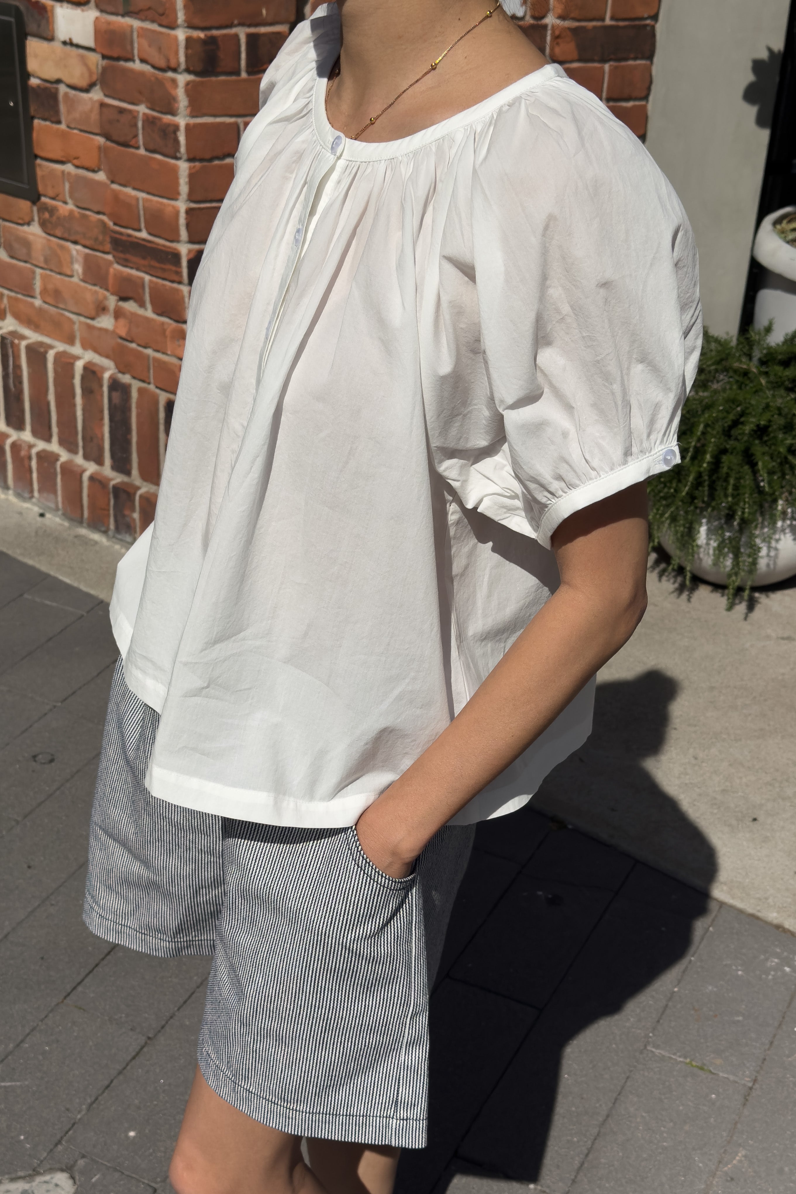 Emily Short Sleeve Top - White