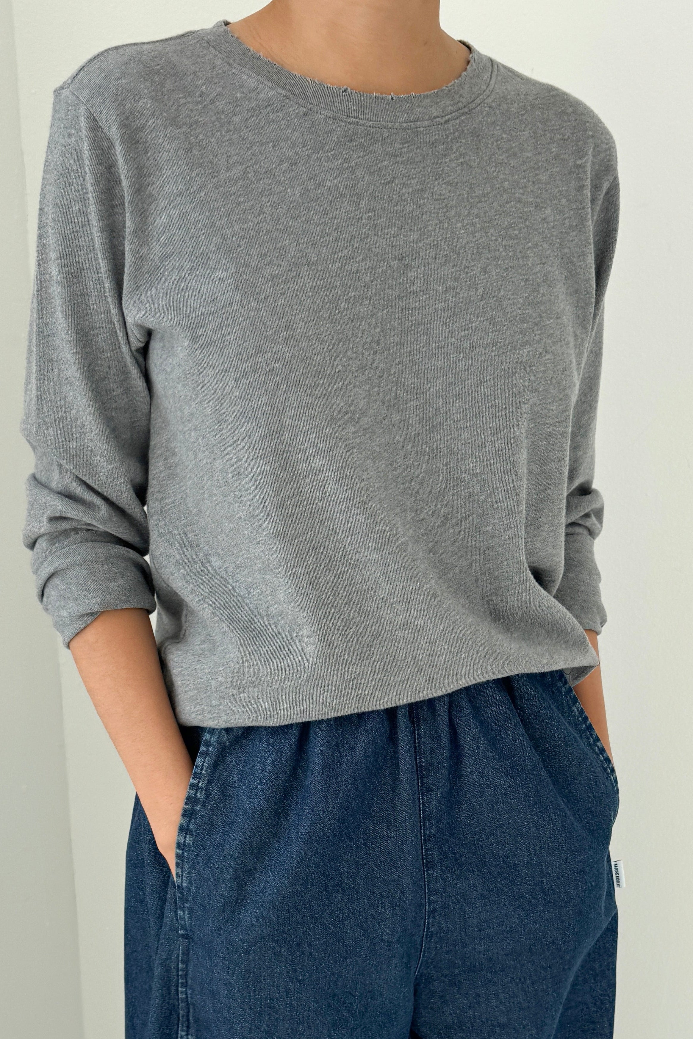 Everyday Long Sleeve Tee - Melange Grey
