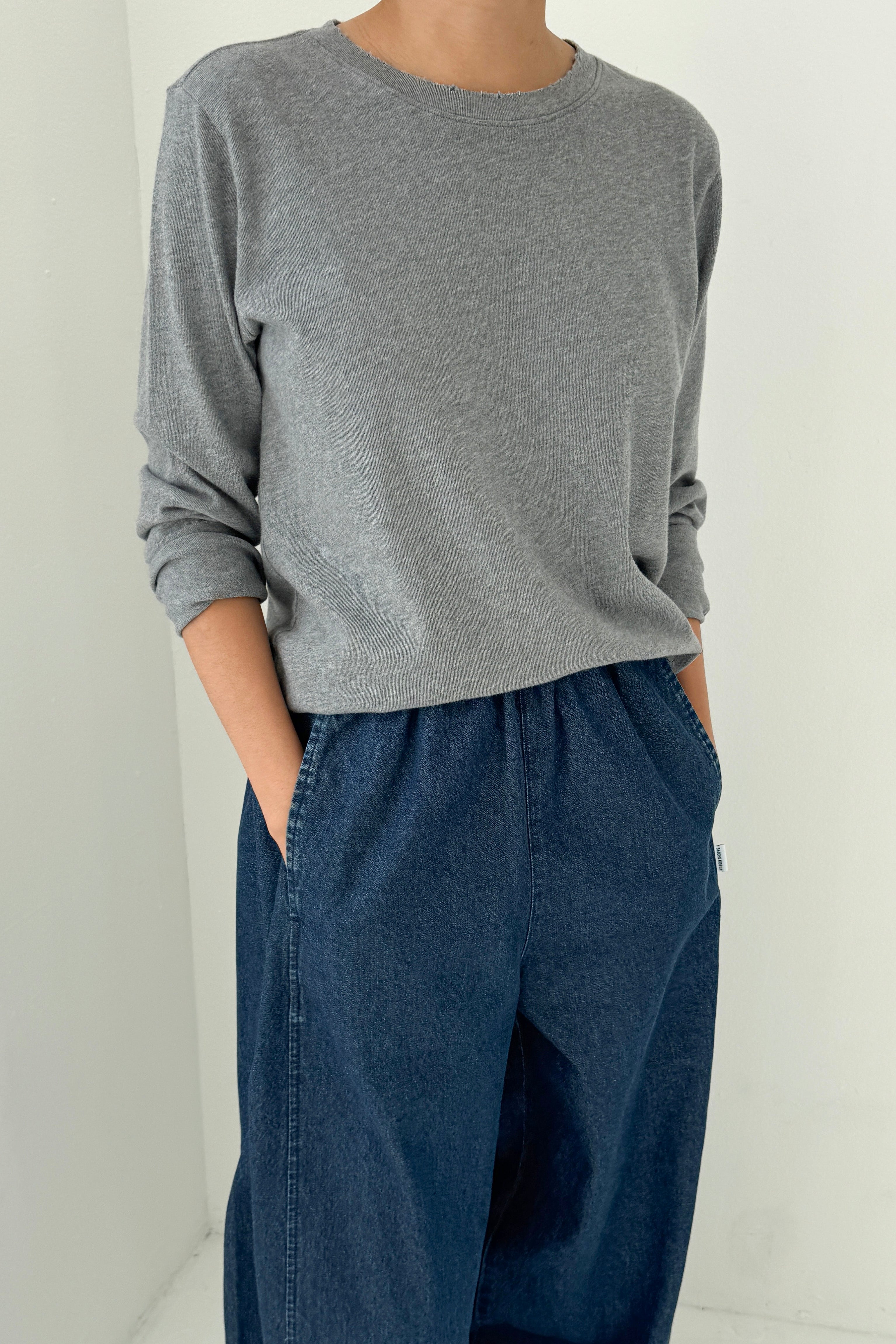 Everyday Long Sleeve Tee - Melange Grey