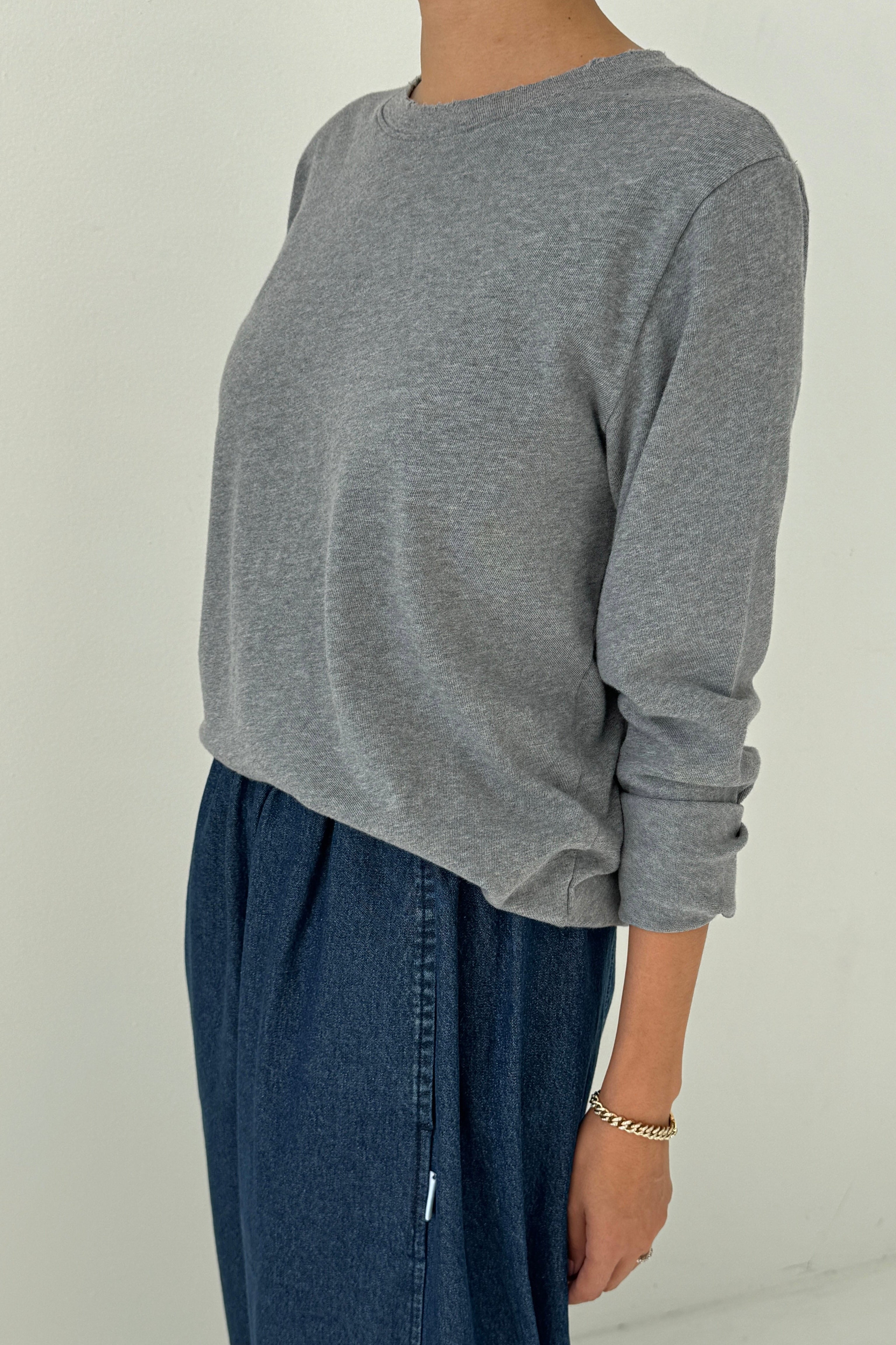Everyday Long Sleeve Tee - Melange Grey