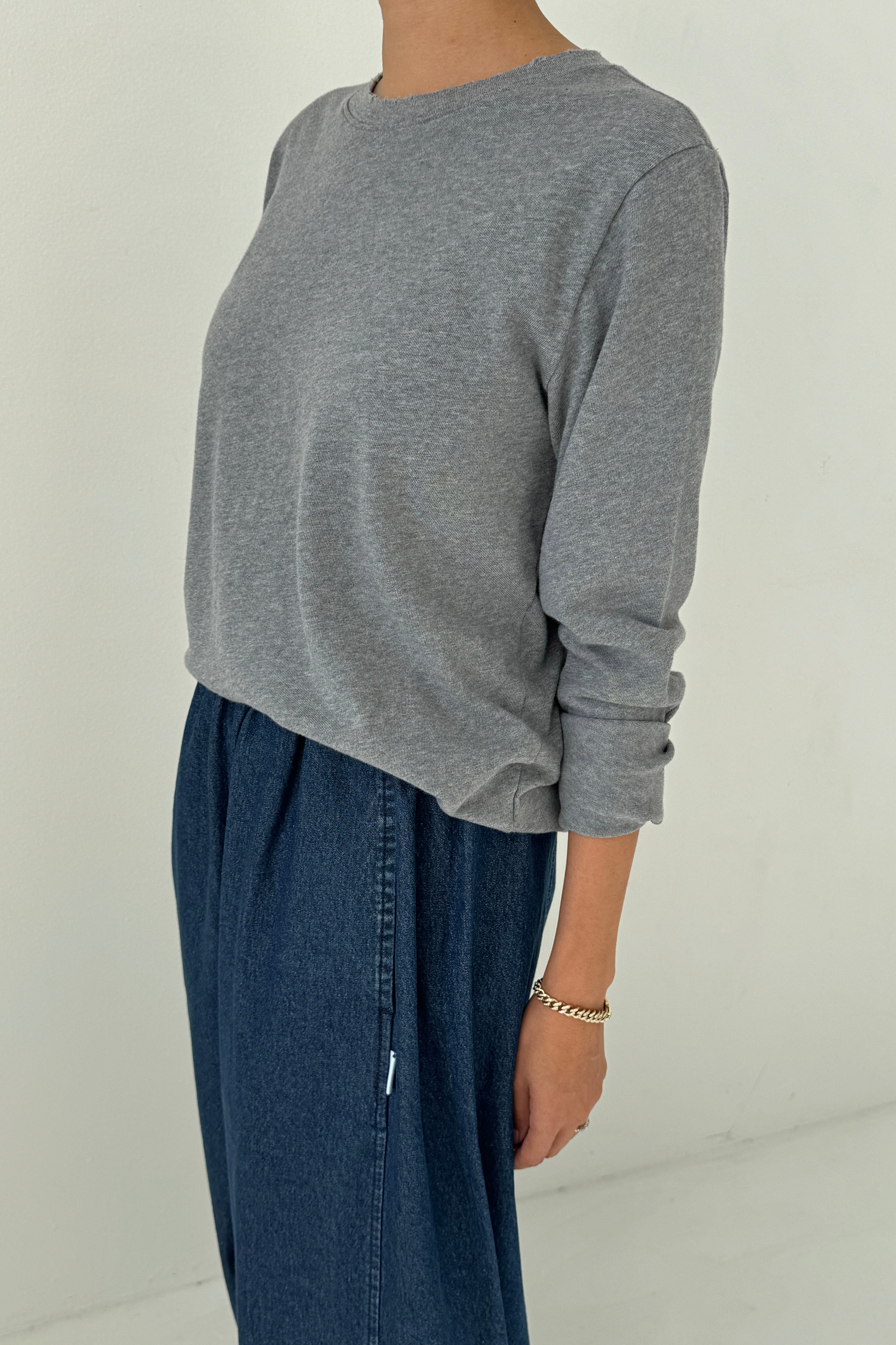 Everyday Long Sleeve Tee - Melange Grey