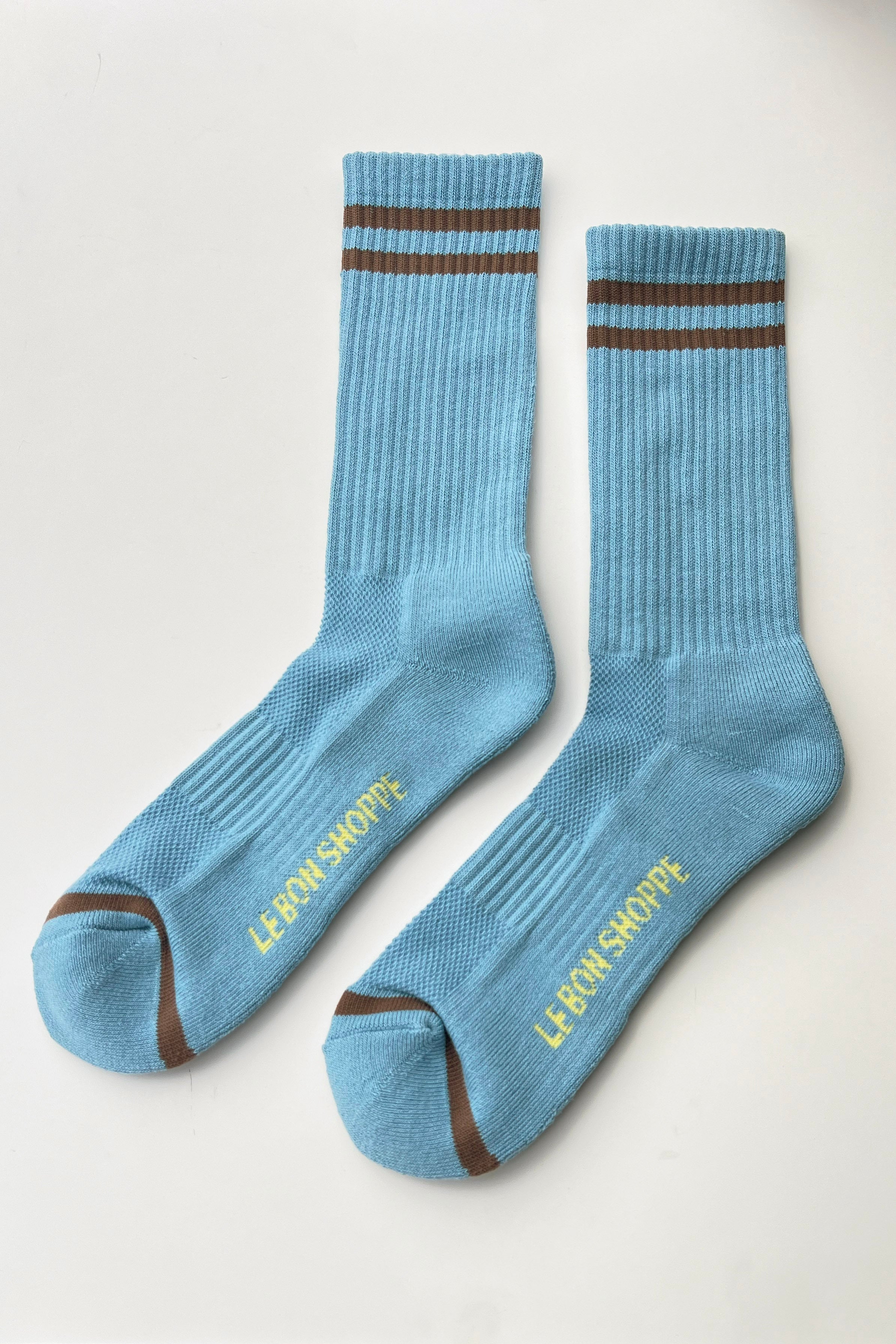 EXTENDED  Boyfriend Socks - Powder Blue